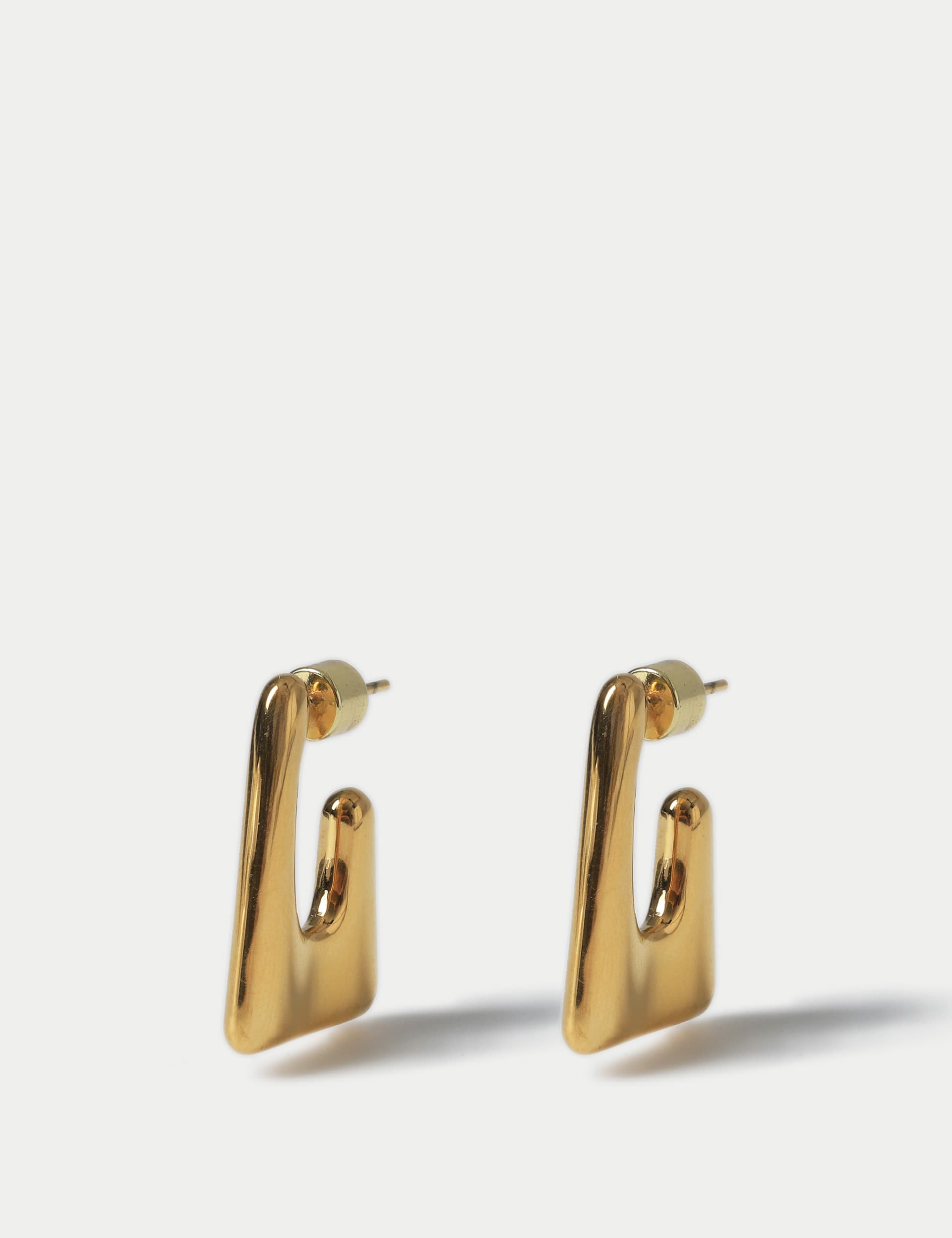 Autograph Women's Waterproof Square Hoop Earring - Gold, Gold