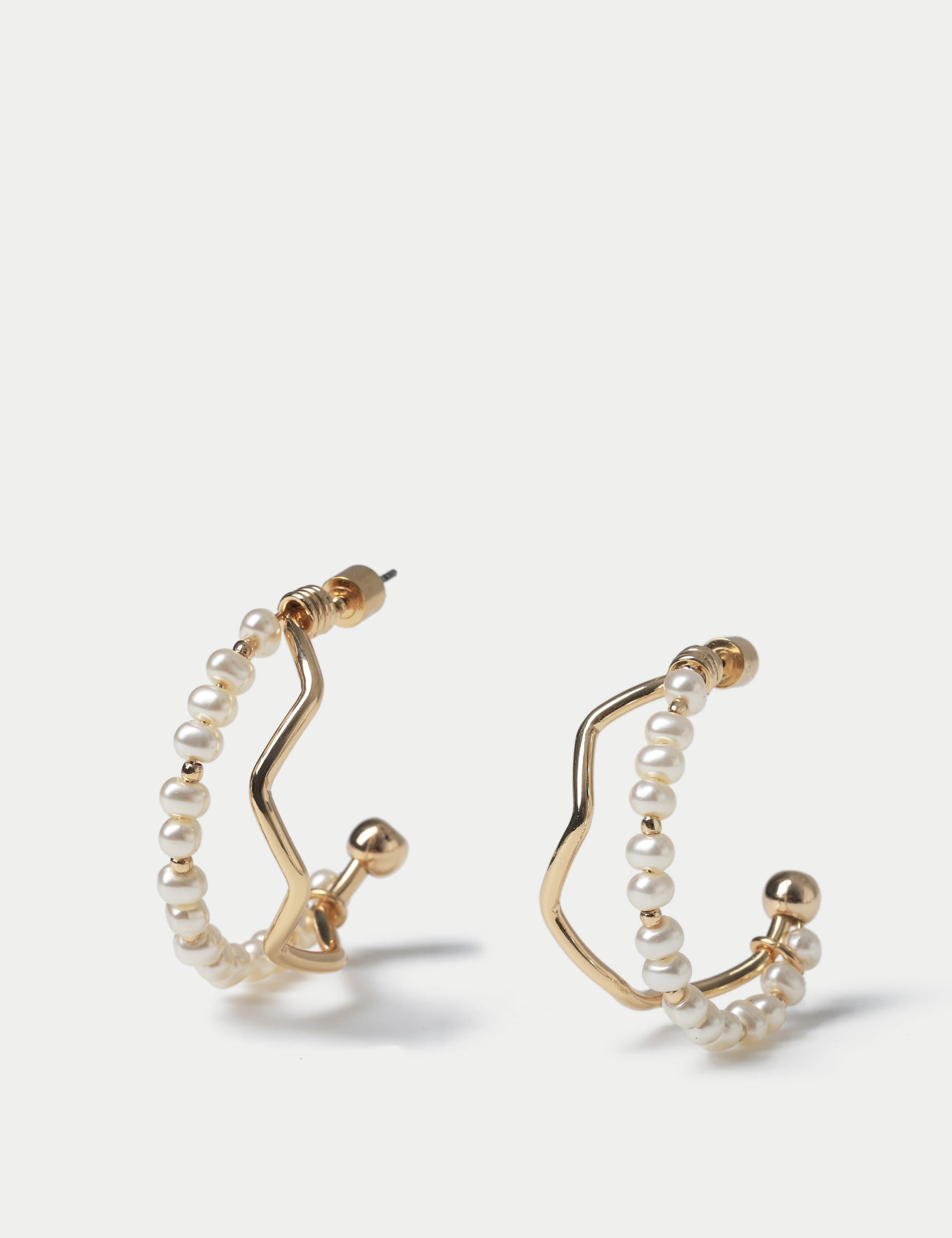 Per Una Women's Pearl Hoop Earring