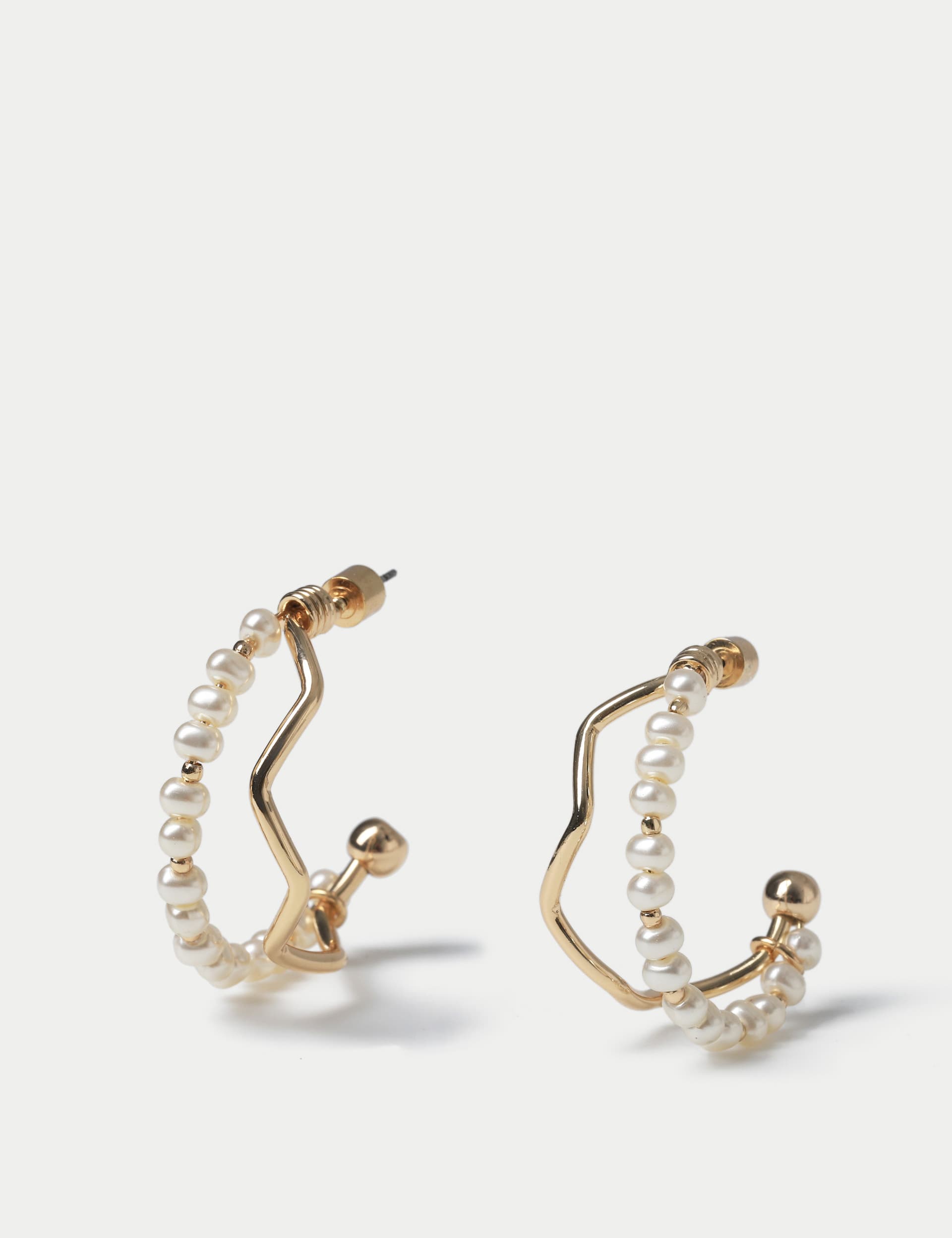 Per Una Women's Pearl Hoop Earring - White, White