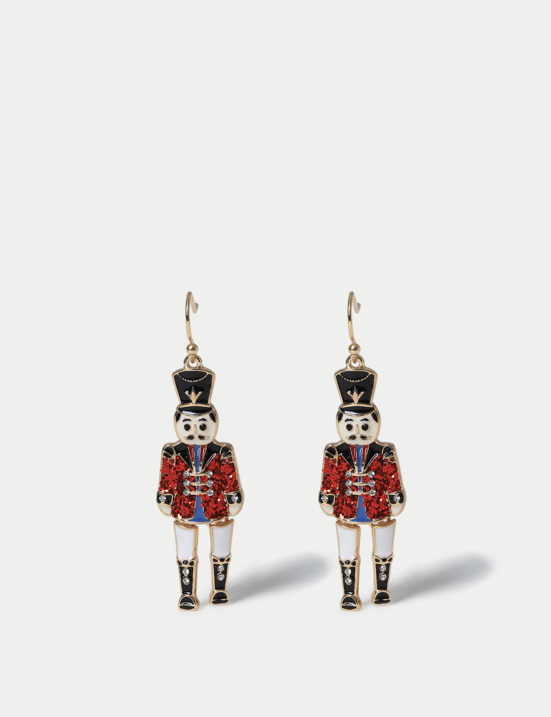 M&S Women's Christmas Kings Guard Drop Earrings - Red Mix, Red Mix