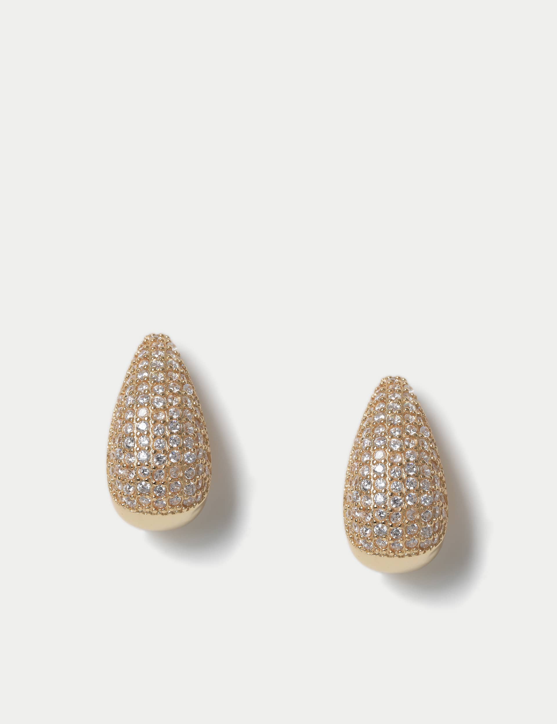 Autograph Women's Rhinestone Tear Drop Earring - Gold, Gold