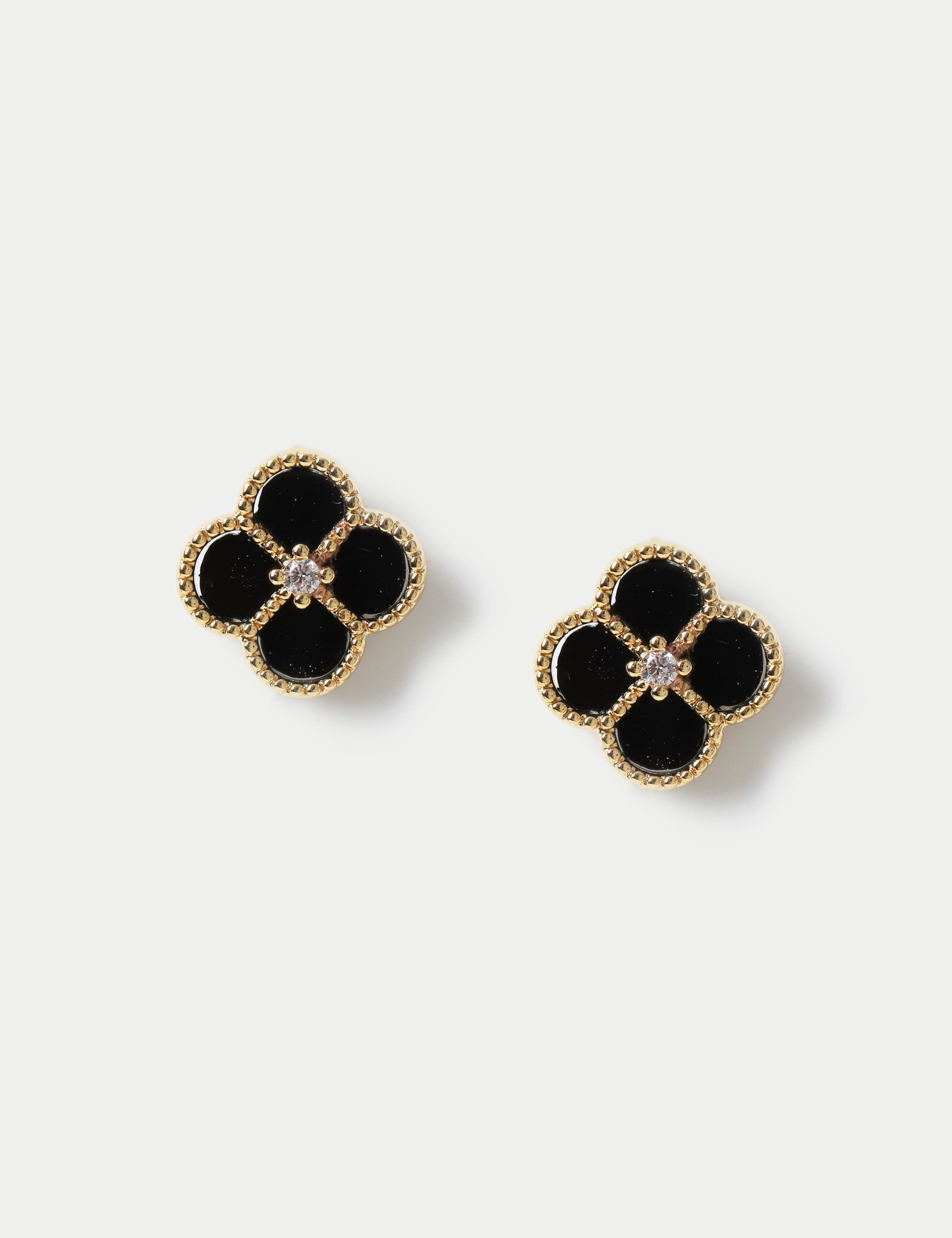 Autograph Women's Black Flower Ditsy Stud, Black