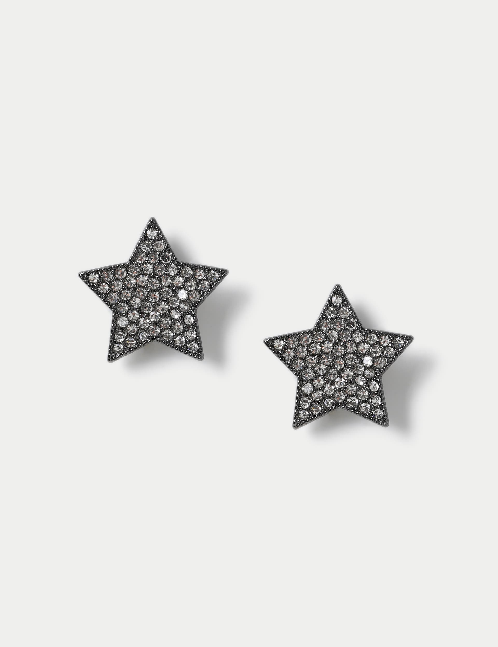 M&S Women's Star Rhinestone Stud Earring - Silver, Silver