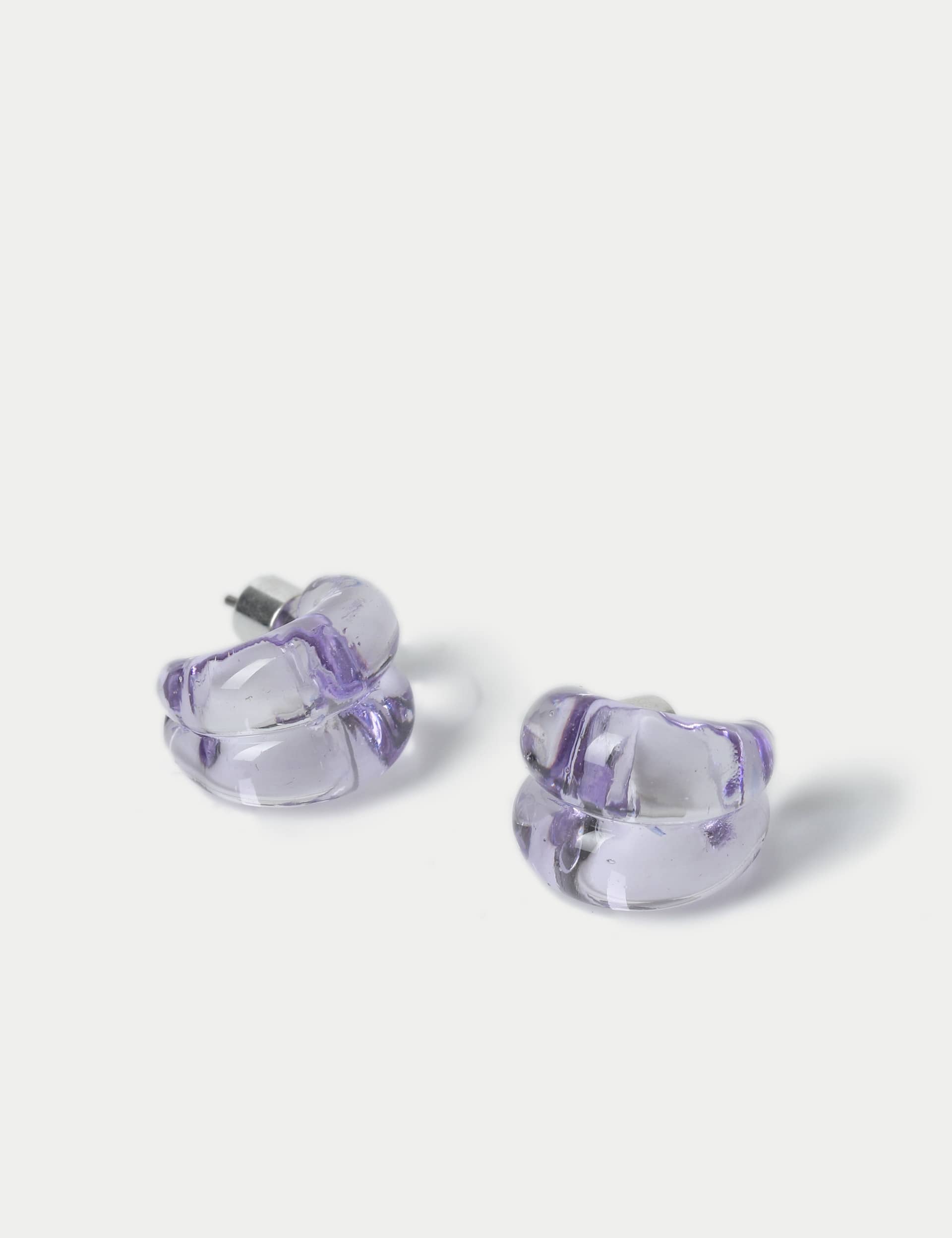 M&S Collection Women's Everyday Hoop Earrings - Purple, Purple