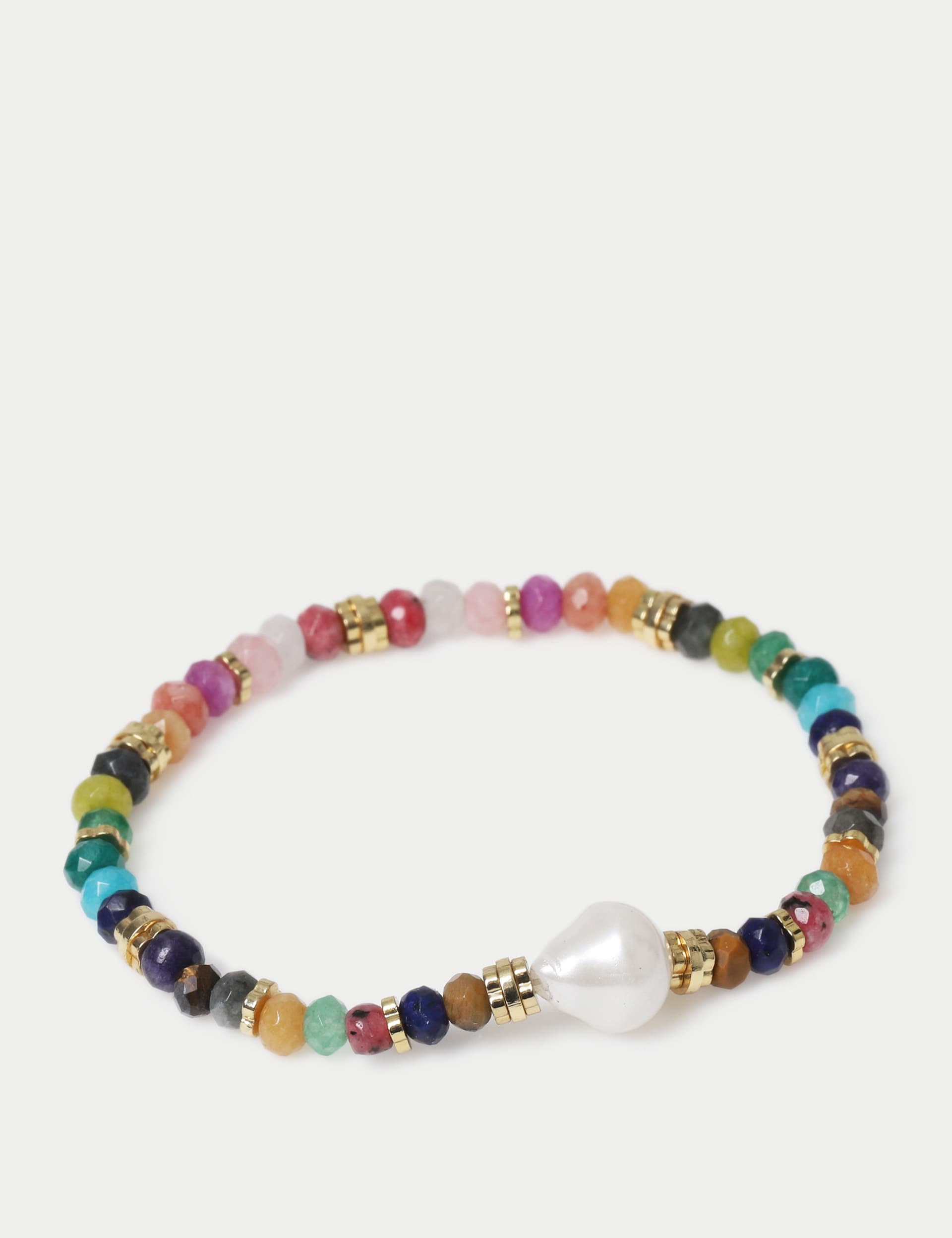 M&S Women's 14k Gold Plated Precious Stone Bracelet  Gold
