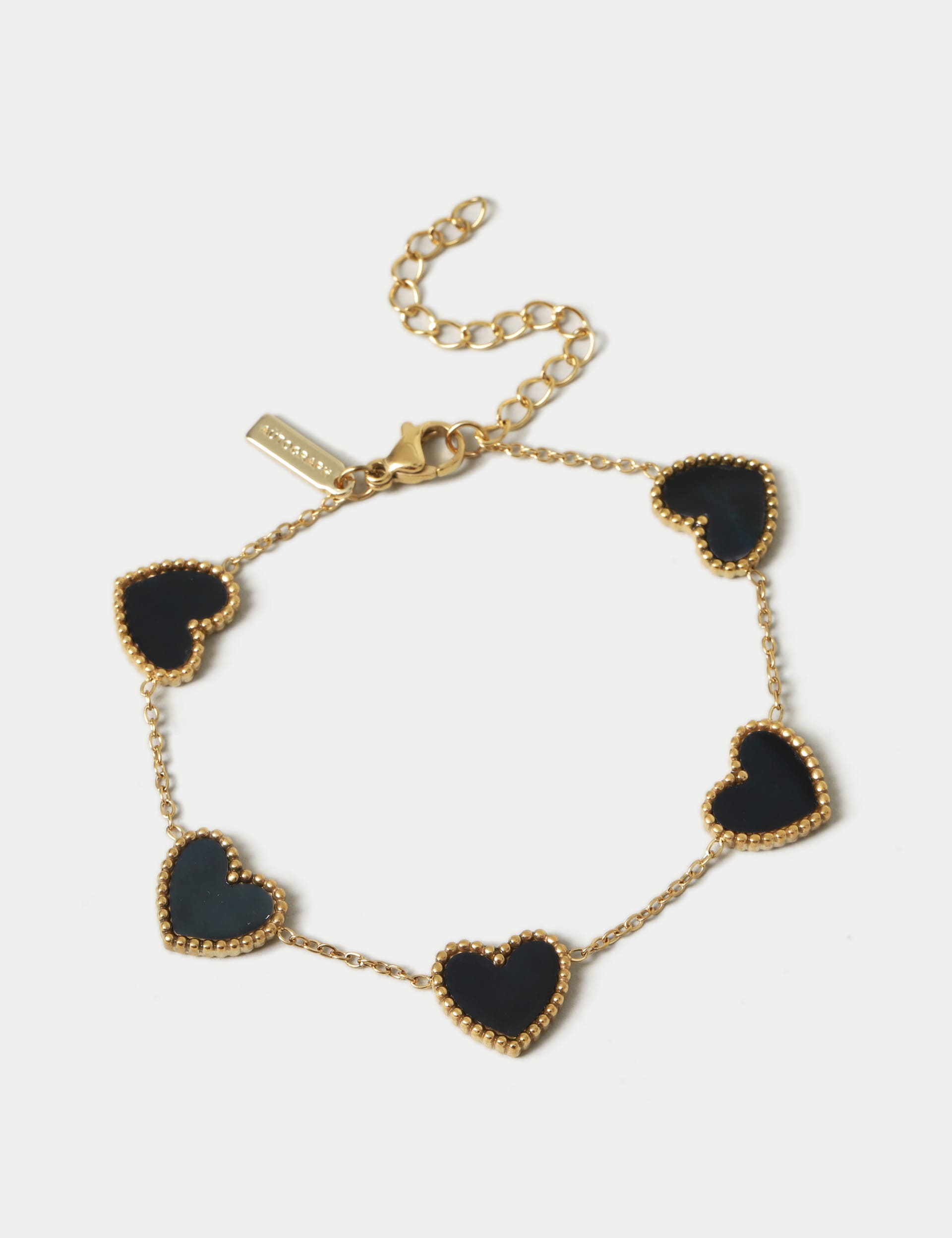 Autograph Women's Mini Heart Bracelet - Black, White,Black