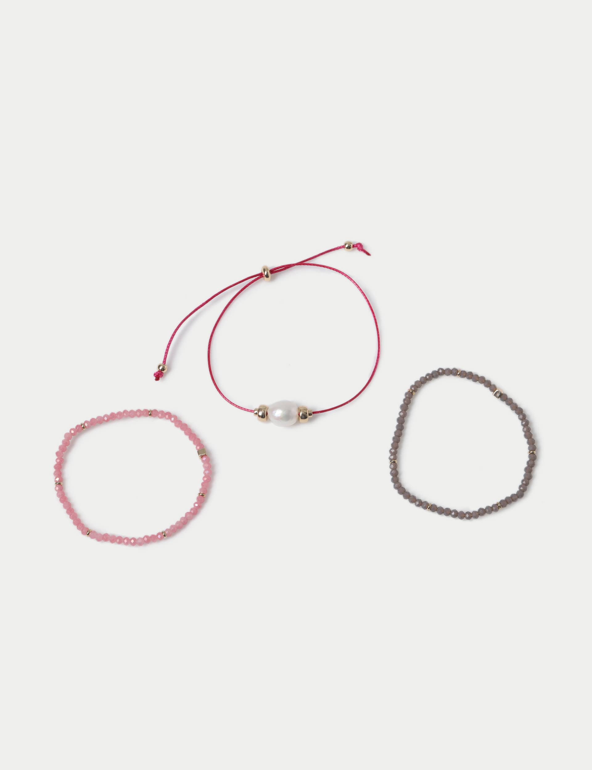 Per Una Women's 3 Pack Beaded Pearl Bracelets