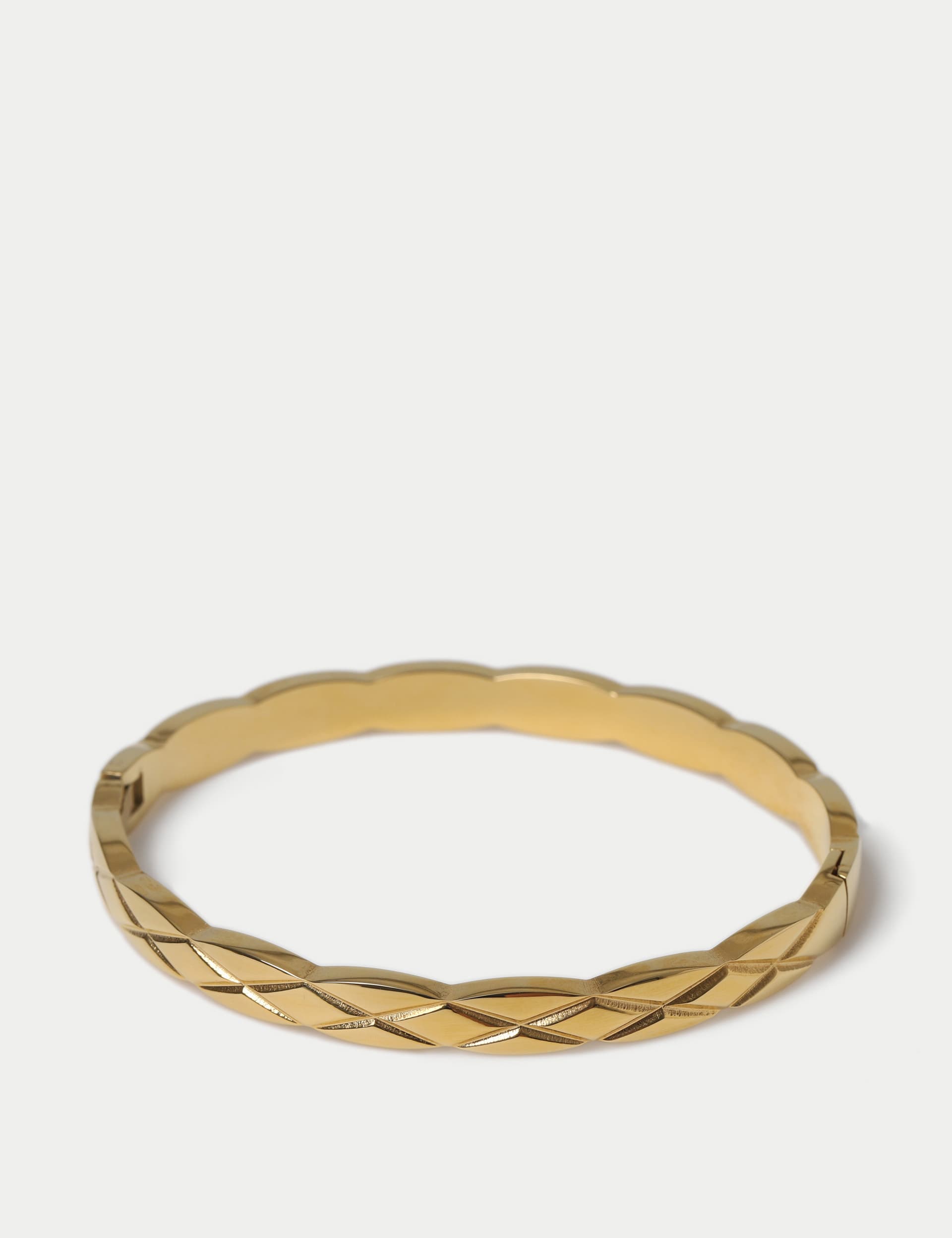 Autograph Women's Waterproof Engraved Bangle - Gold, Gold