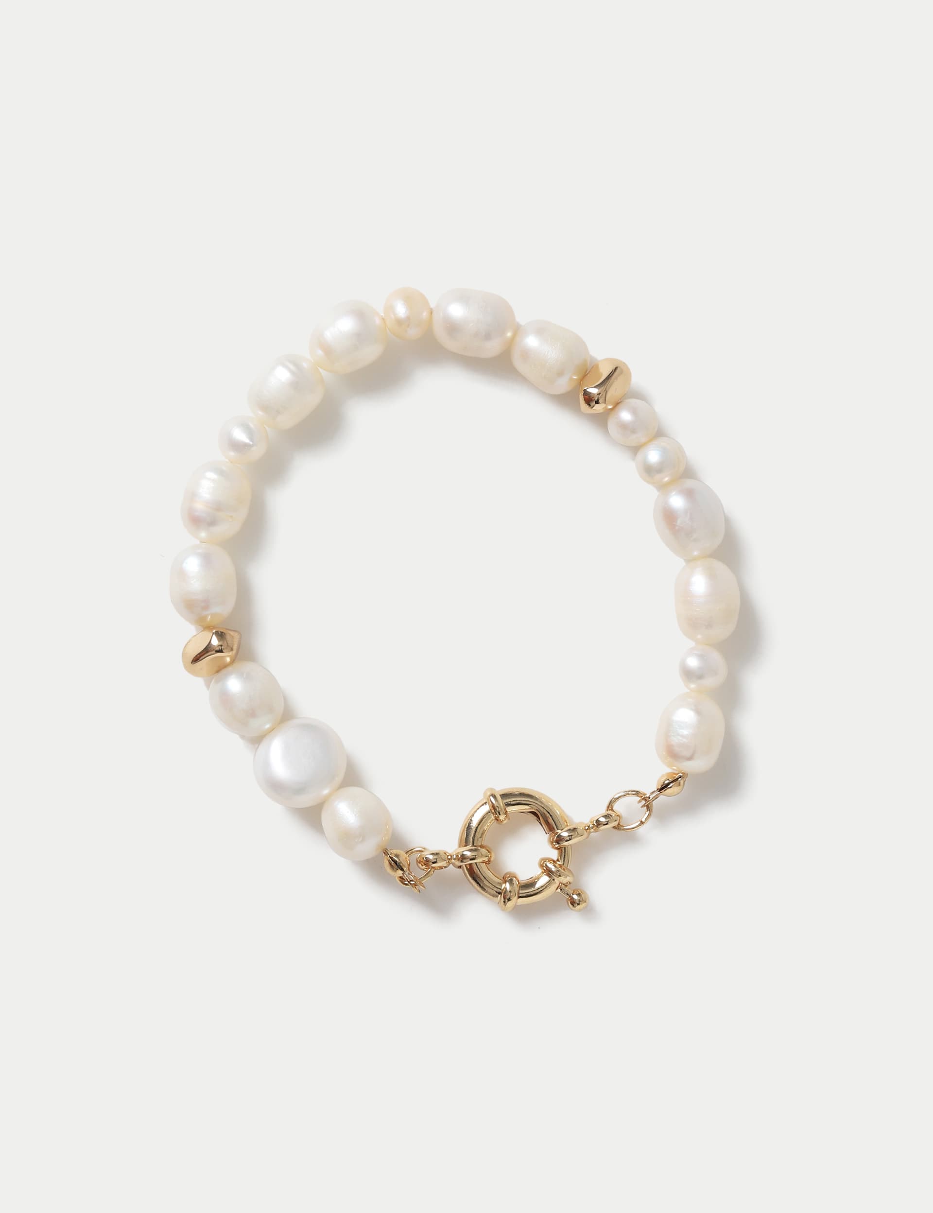 Autograph Women's Freshwater Pearl Pebble Bracelet - Gold, Gold