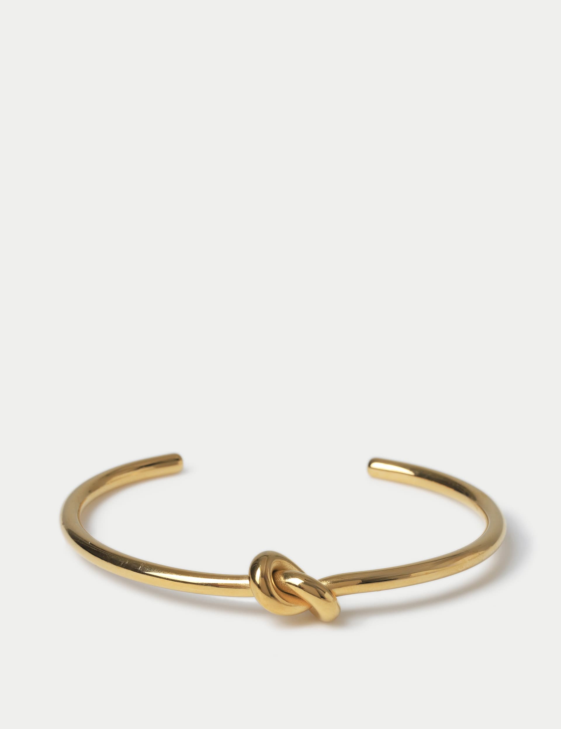 Autograph Women's Waterproof Stainless Steel Knot Open Bangle - Gold, Gold