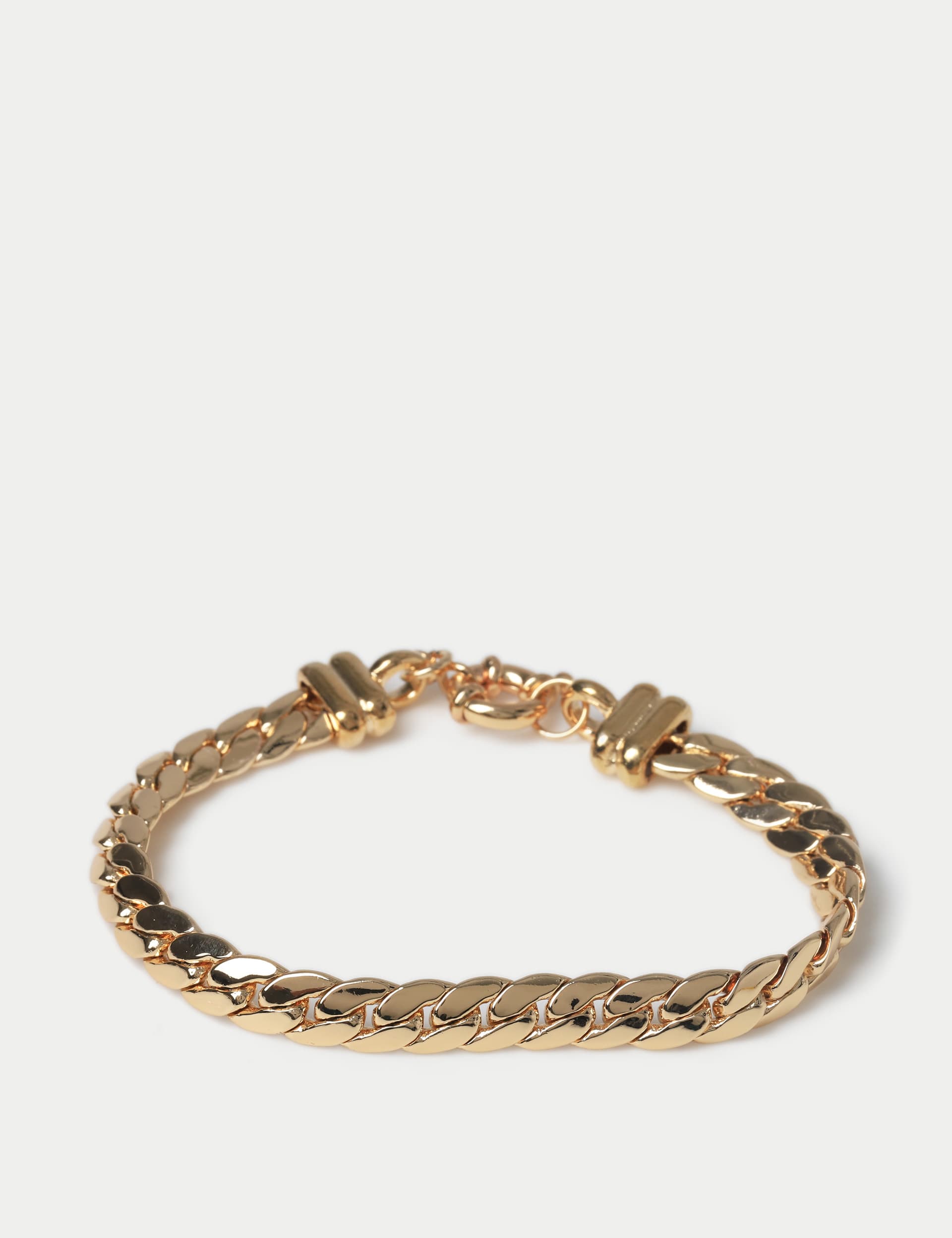 M&S Women's Gold Tone Chunky Chain Bracelet, Gold