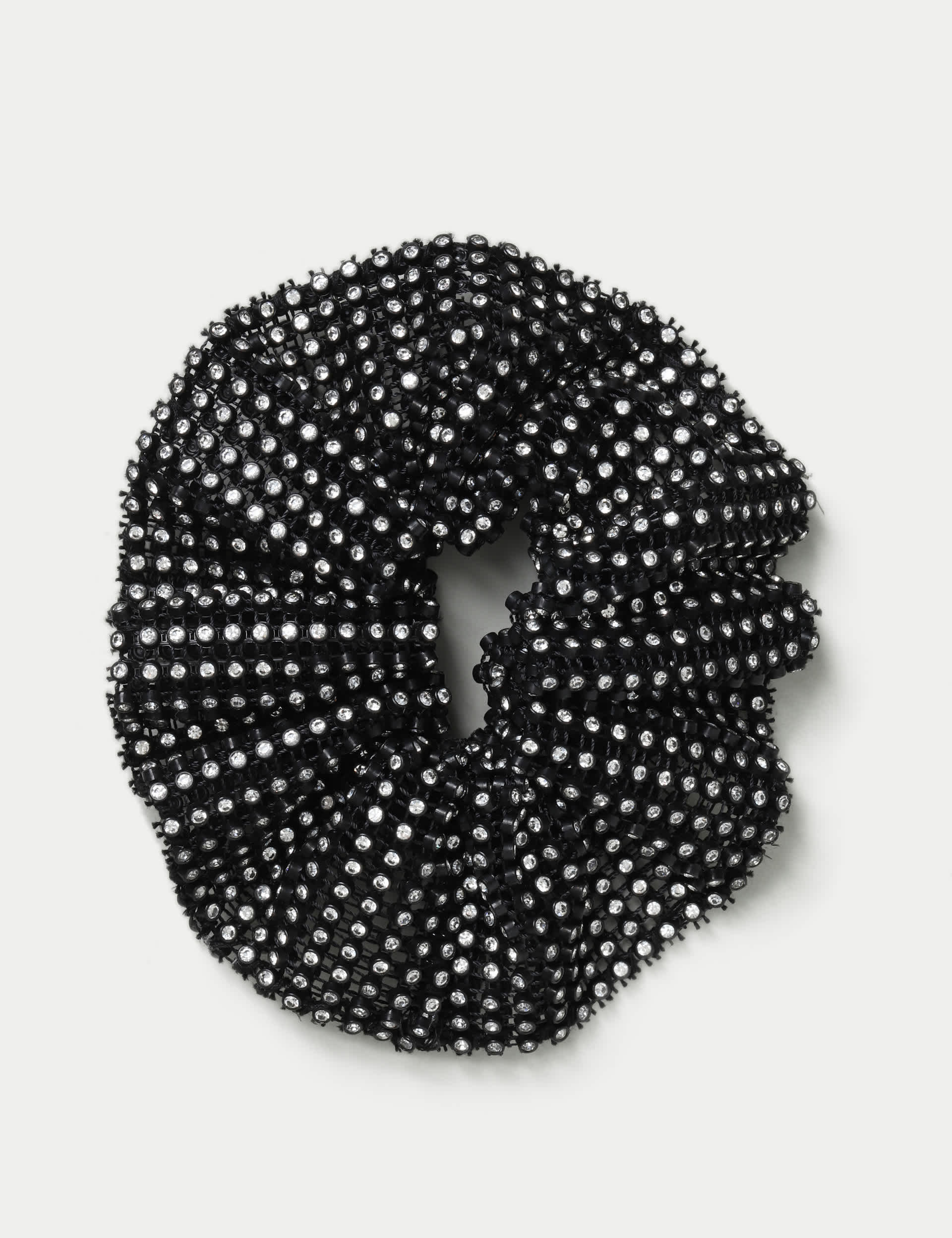 M&S Women's Rhinestone Scrunchie - Black, Black