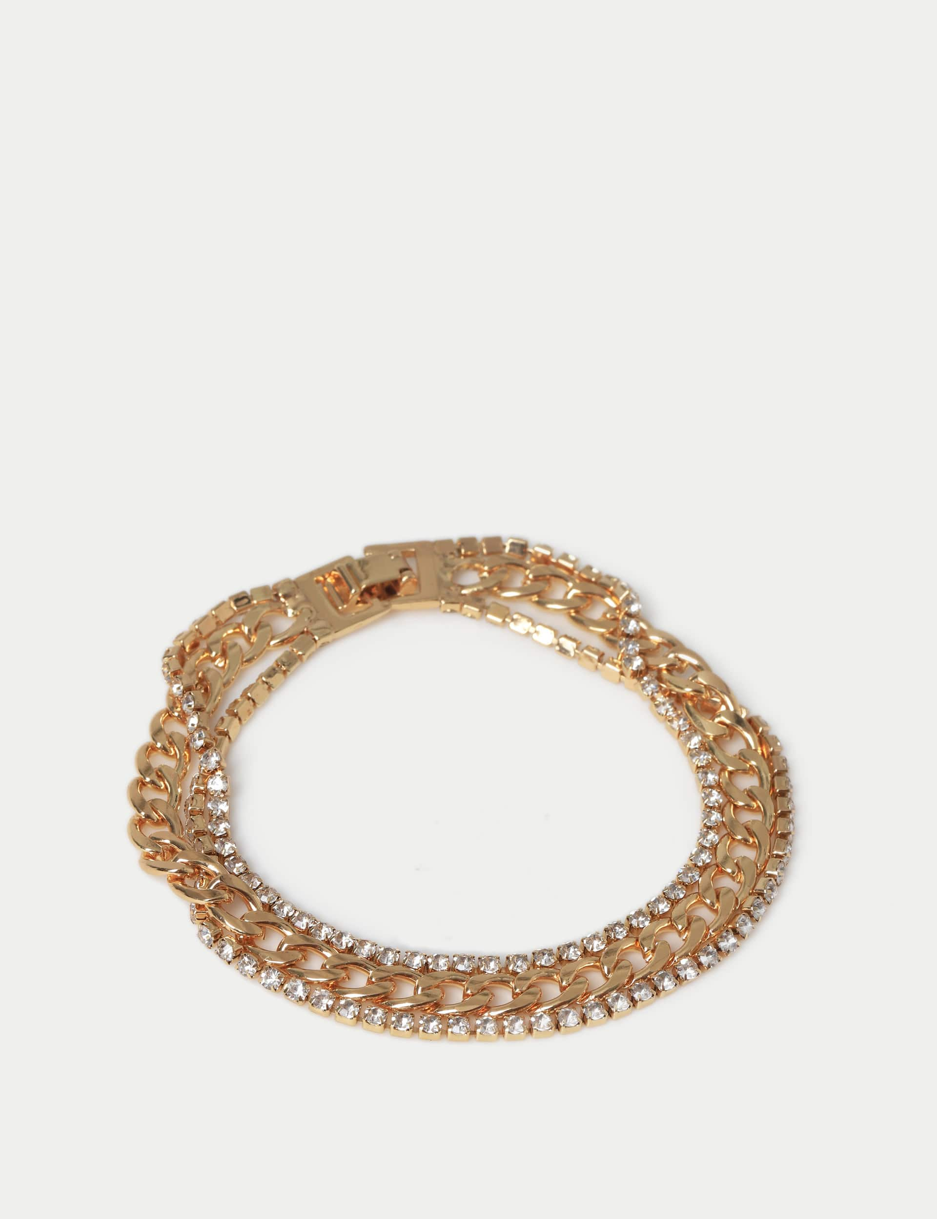 Autograph Women's Cubic Zirconia Chain Bracelet - Gold, Gold