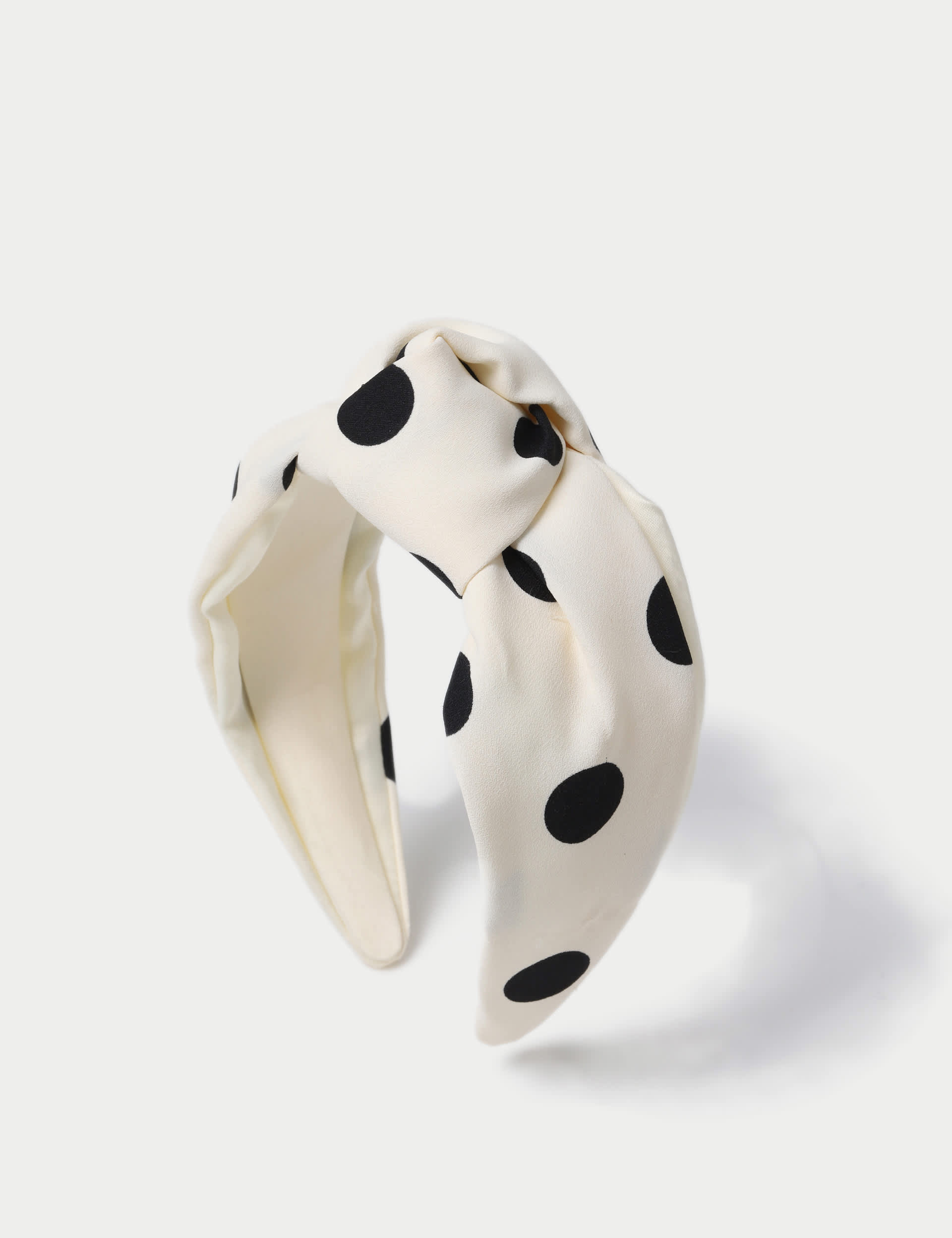 M&S Women's Polka Dot Knot Aliceband - Cream Mix, Cream Mix