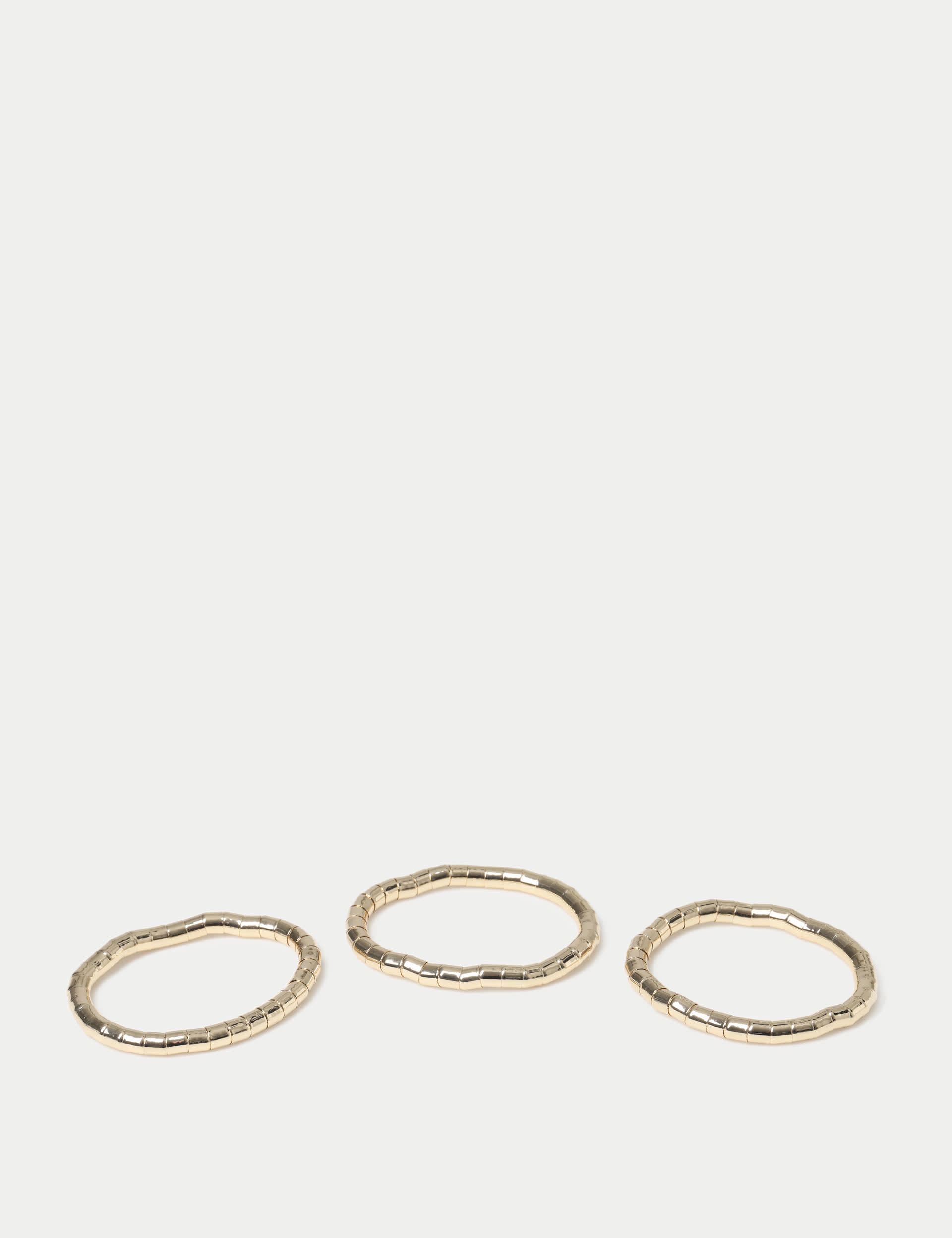 M&S Collection Women's 3 Pack Tube Wristwear - Gold, Gold