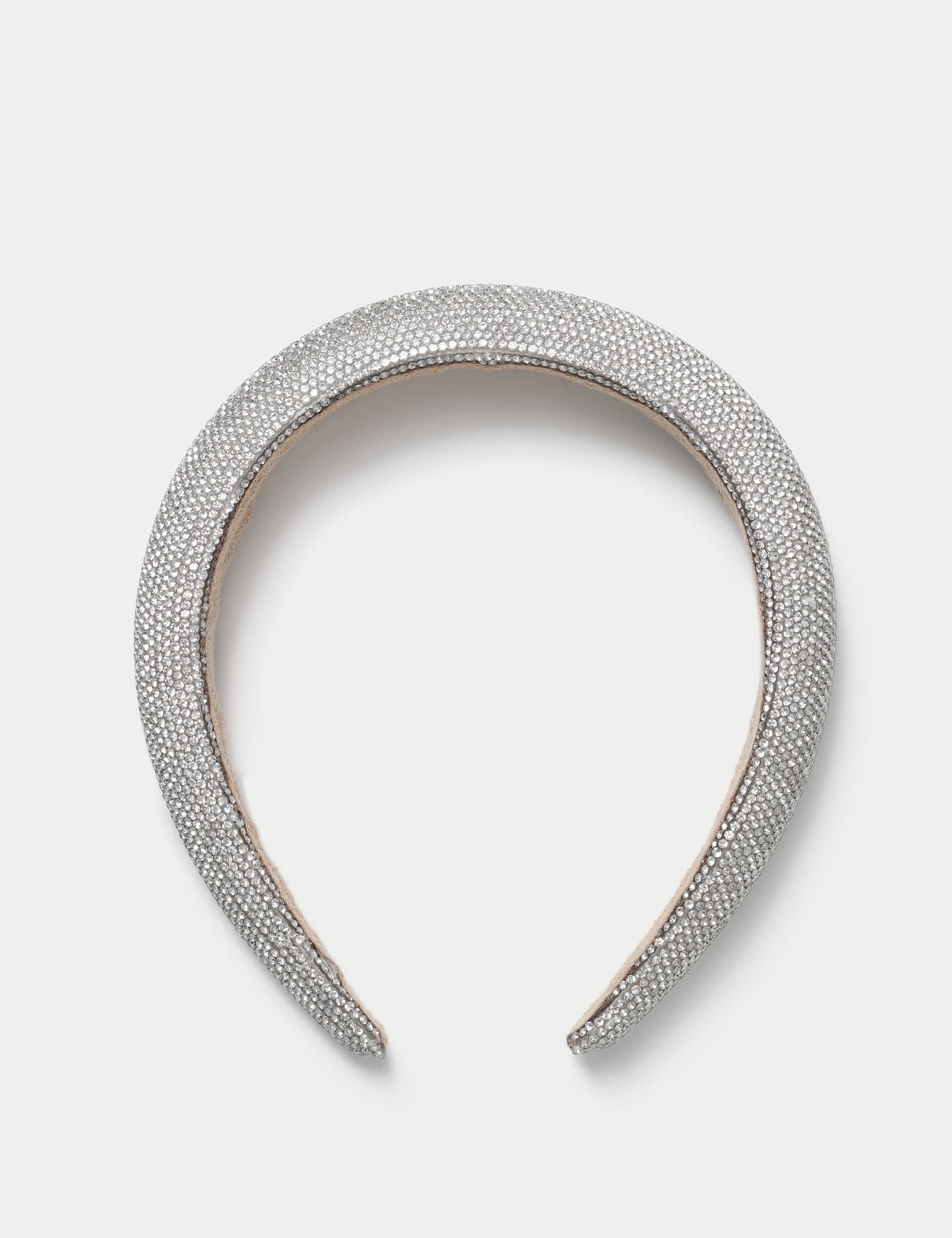 M&S Women's Pave Textured Headband - Silver, Silver