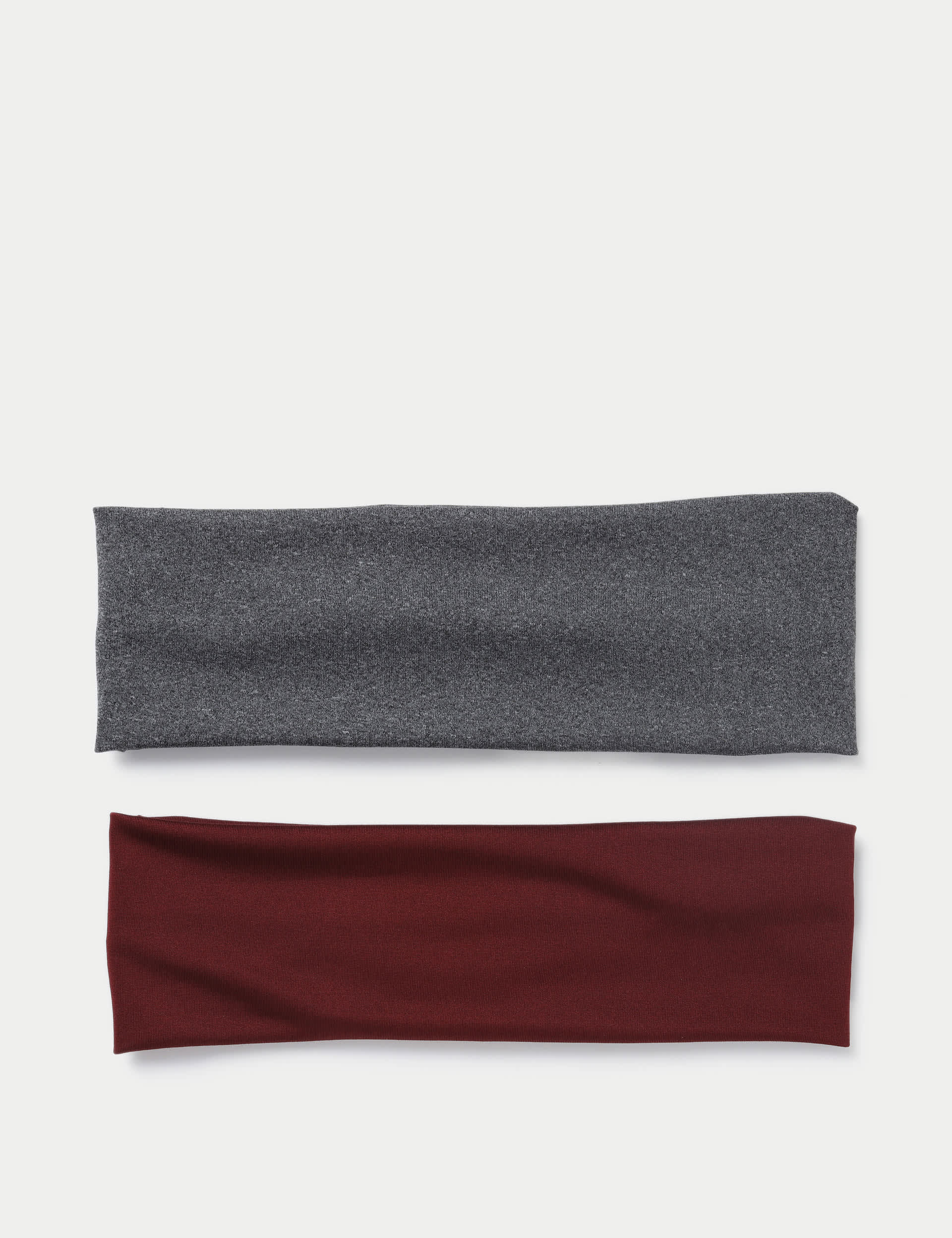 M&S Women's 2 Pack Burgundy and Charcoal Grey Bandeau Set - Multi, Multi