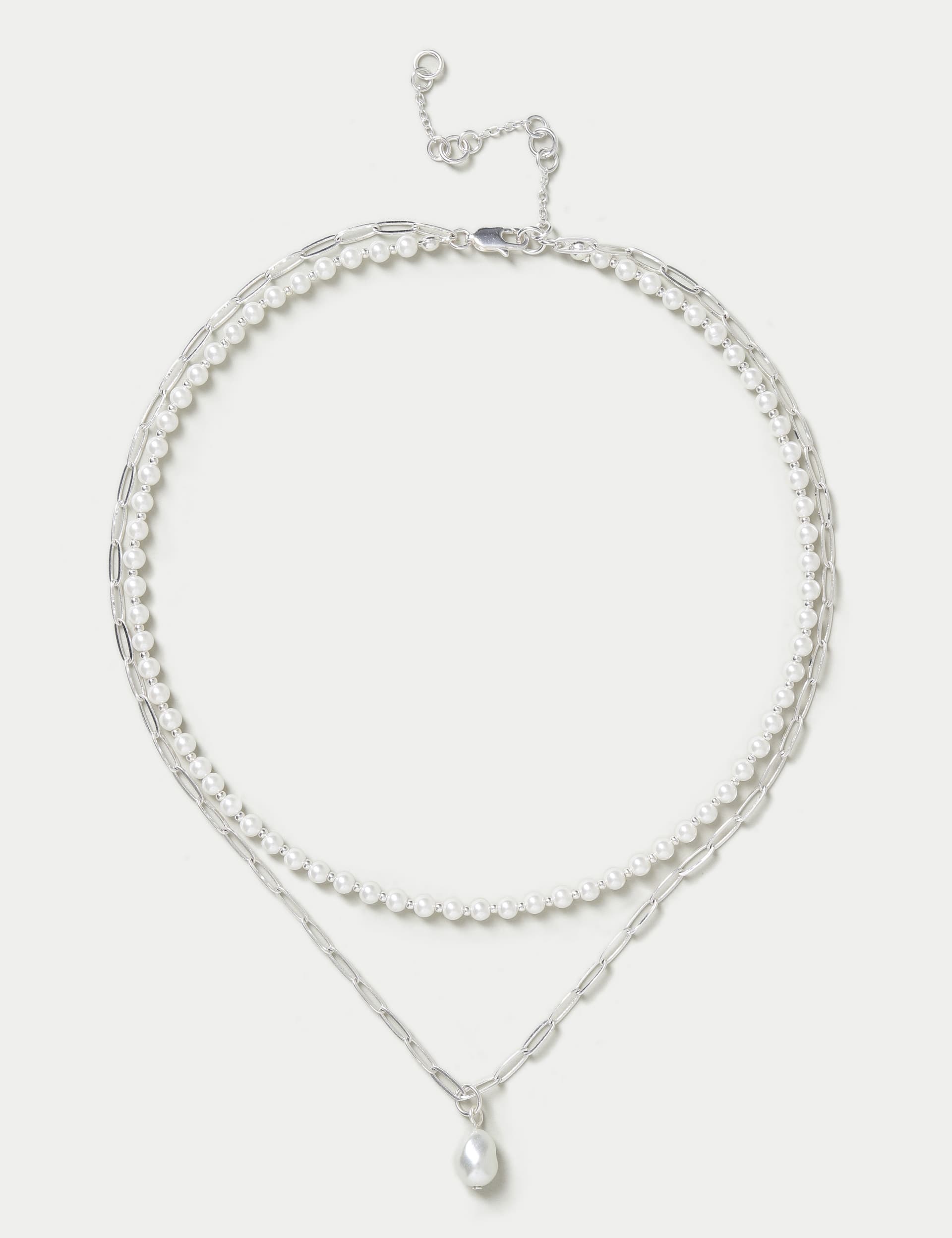 Autograph Women's Pearl Multirow Necklace - Cream, Cream