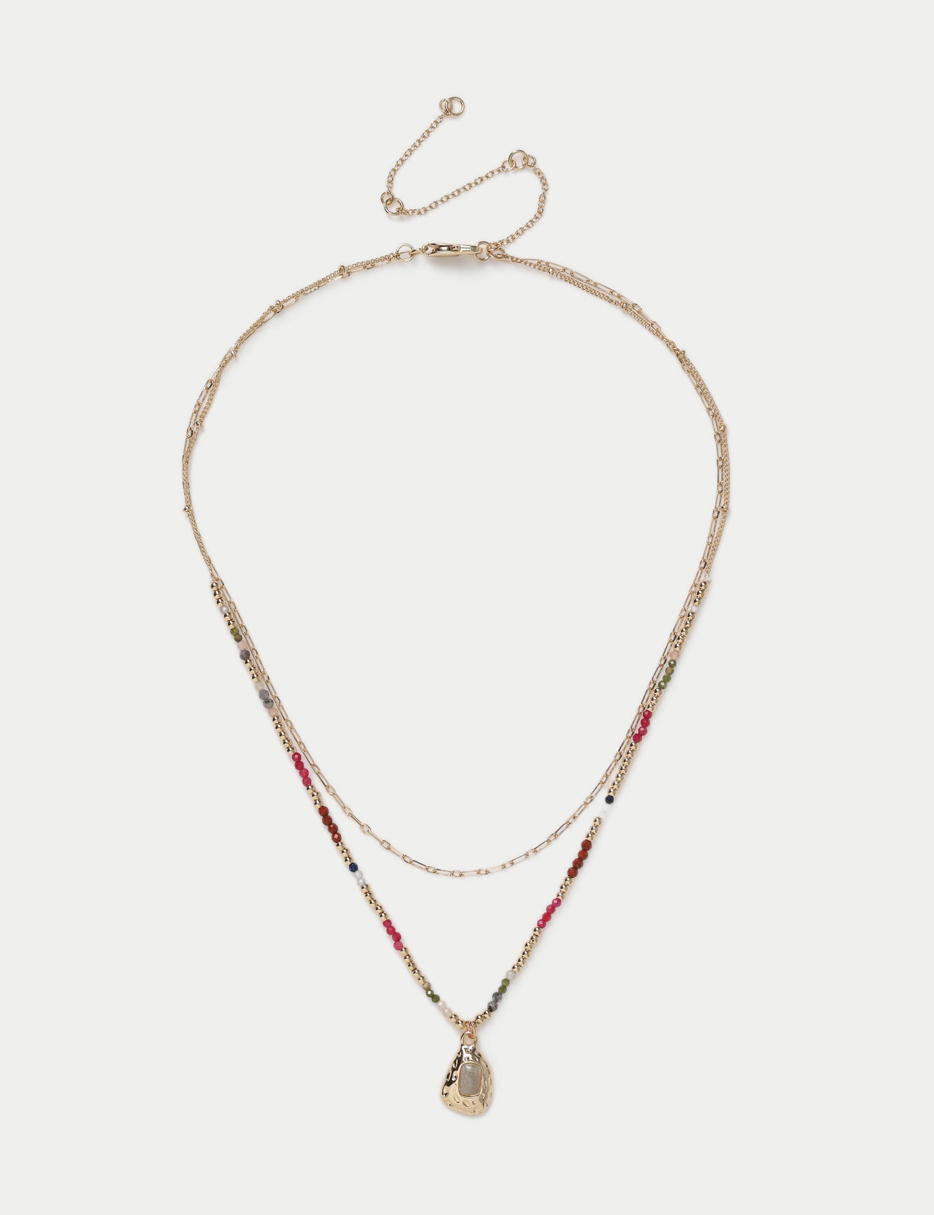 M&S Women's Multirow Beaded Necklace