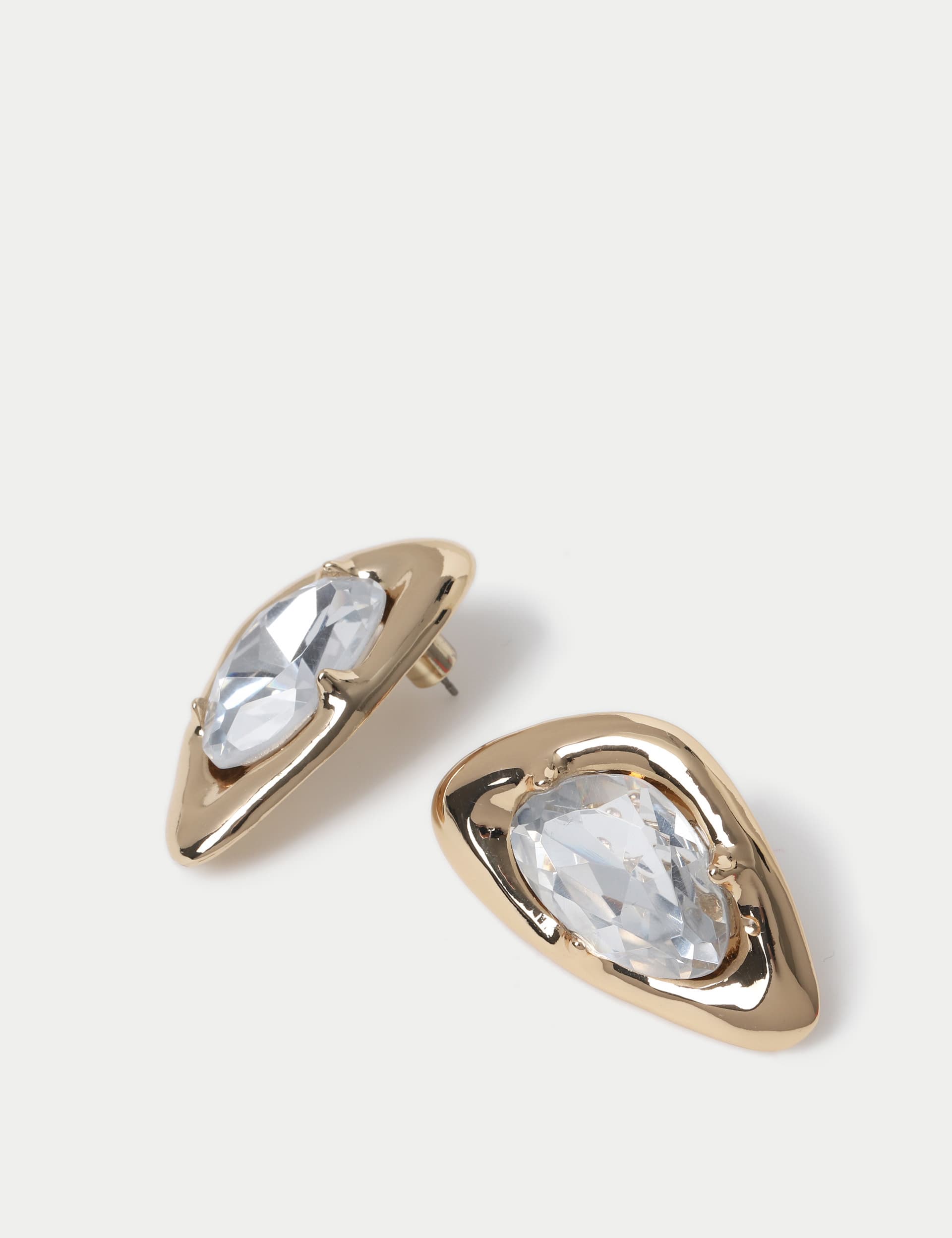 M&S Women's Gold Tone Statement Earrings  Gold