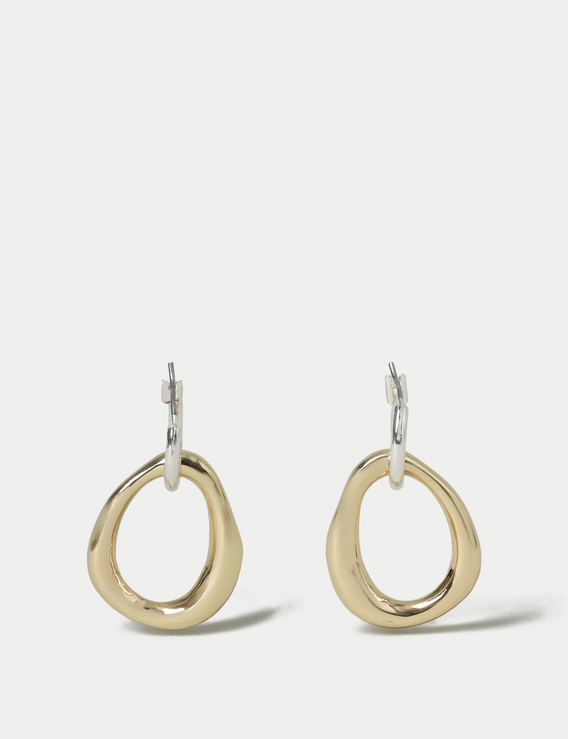 Autograph Women's Mixed Metal Drop Hoop Earrings