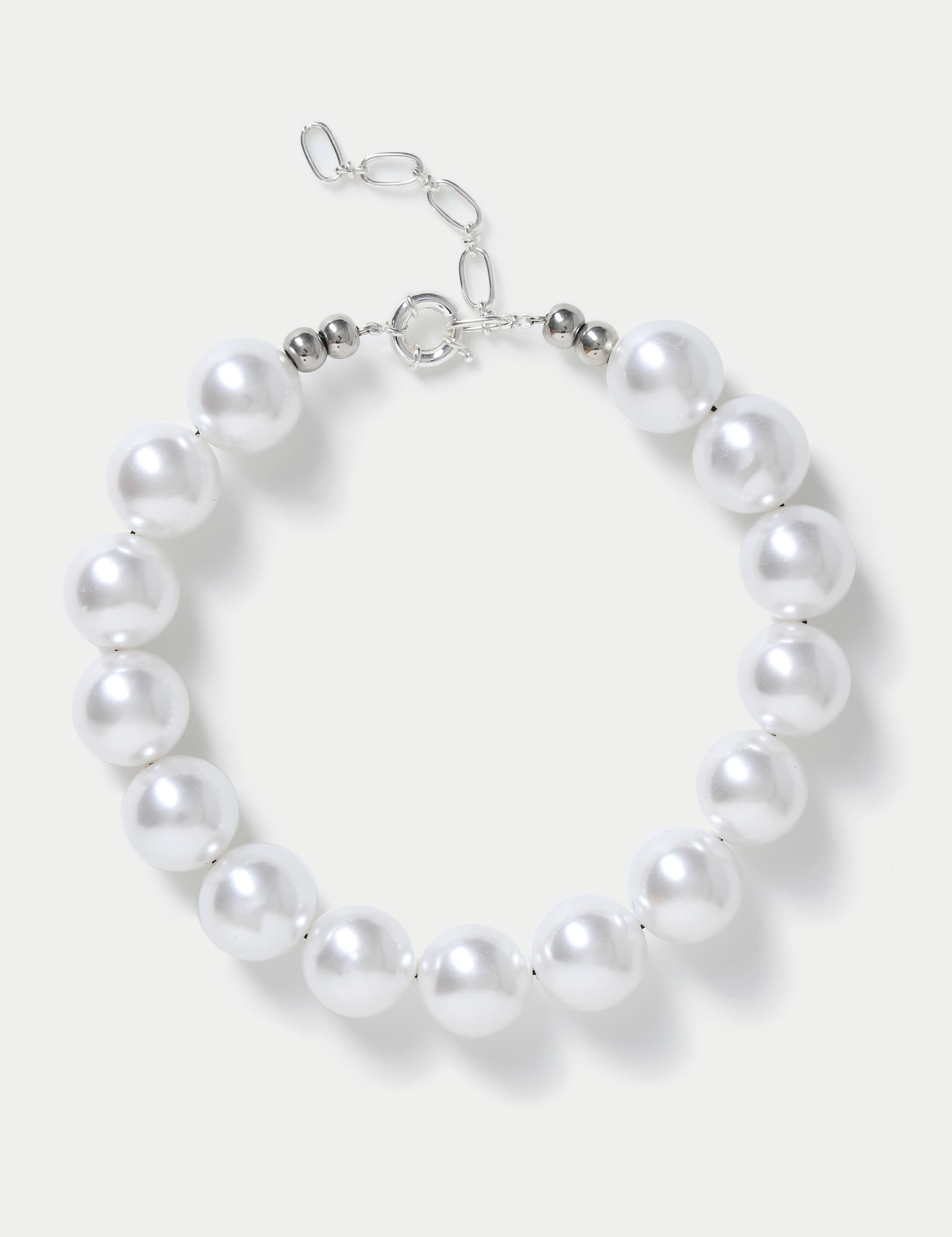 M&S Women's Pearl Oversized Ball Necklace