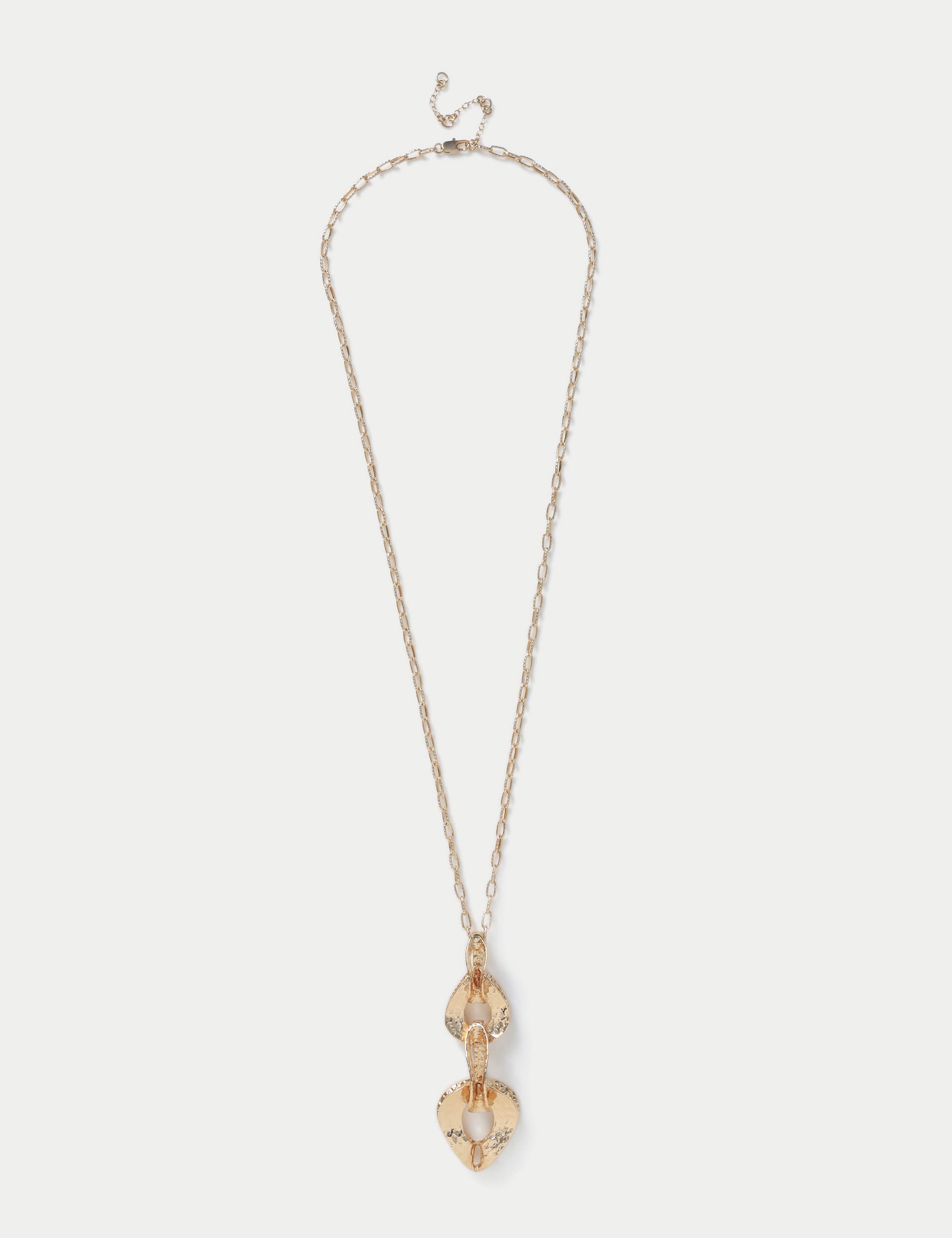 M&S Women's Gold Tone Chunky Chain Long Pendant Necklace  Gold