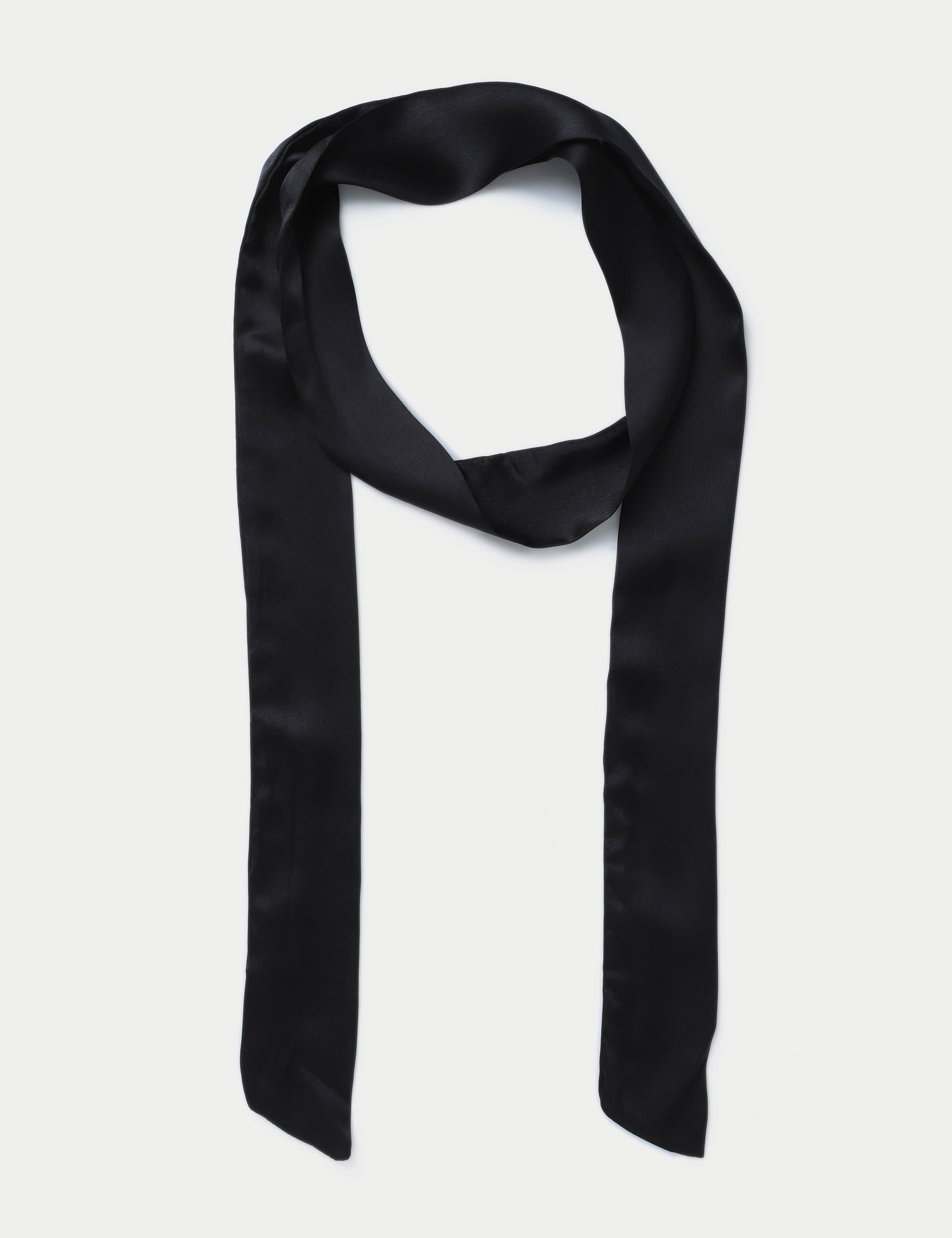 M&S Women's Black Satin Look Scarf  Black