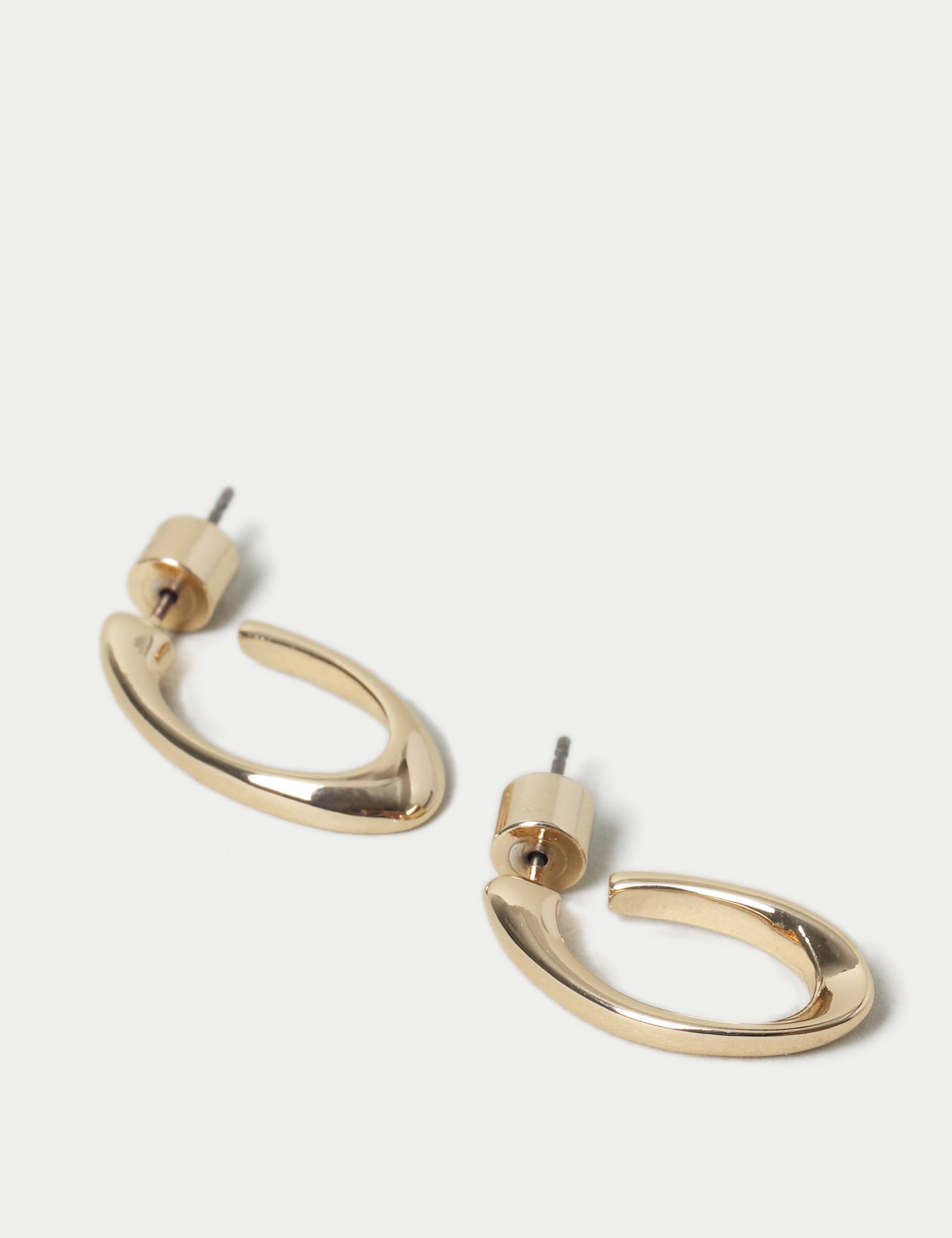 M&S Collection Women's Oval Mini Hoop Earrings - Gold, Gold