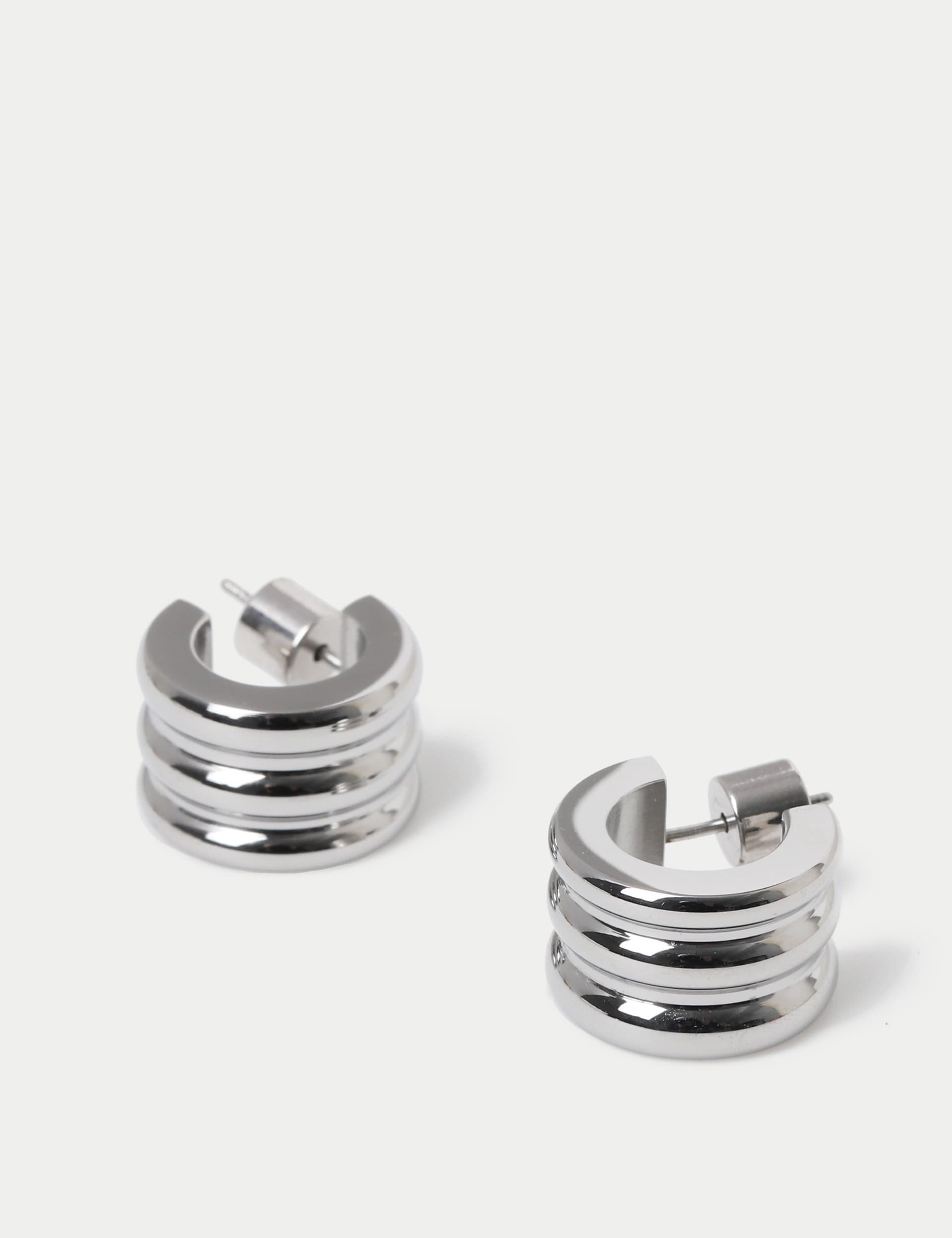 Autograph Women's Ridged Small Hoop Earring