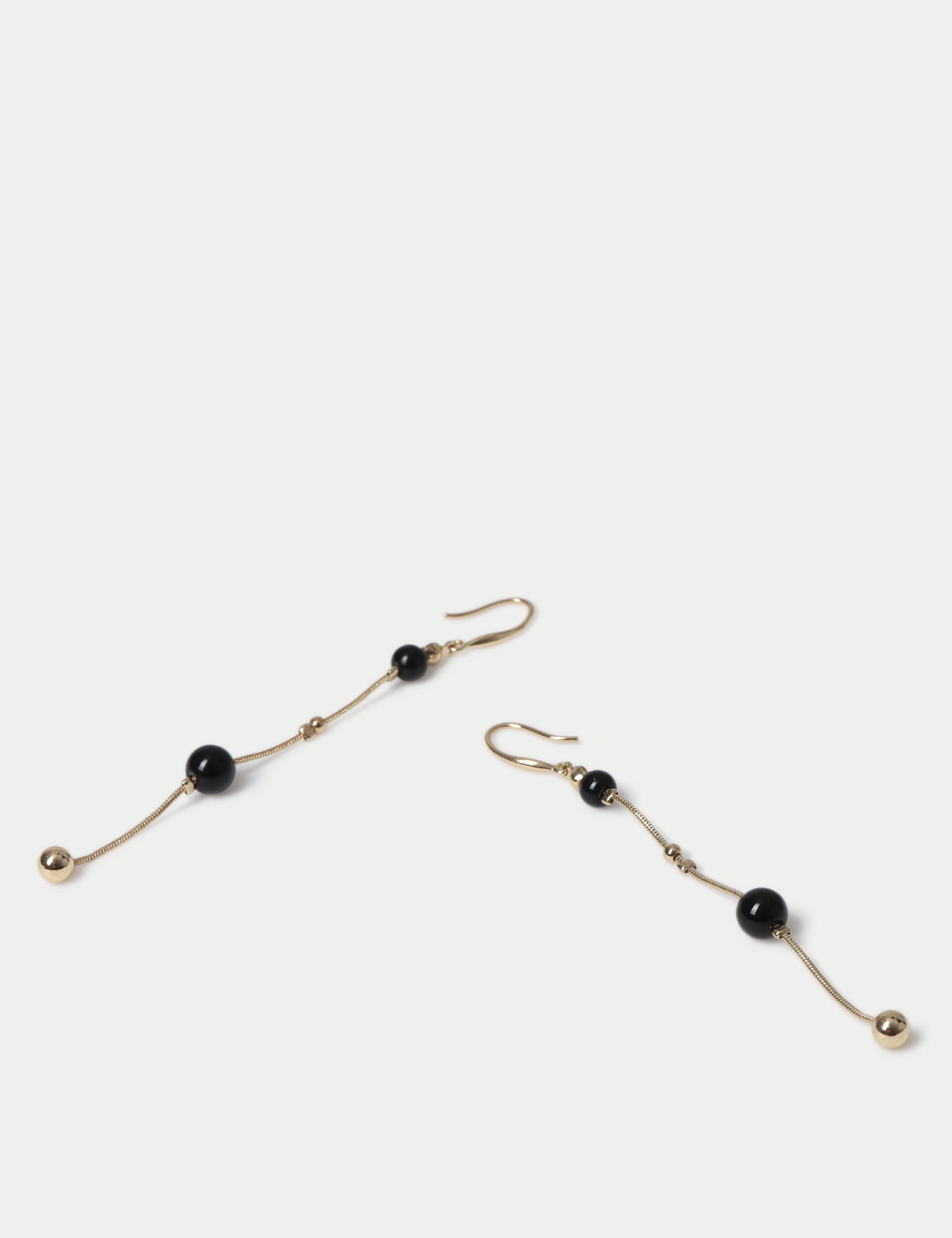 M&S Women's Beaded Drop Earrings - Gold, Gold