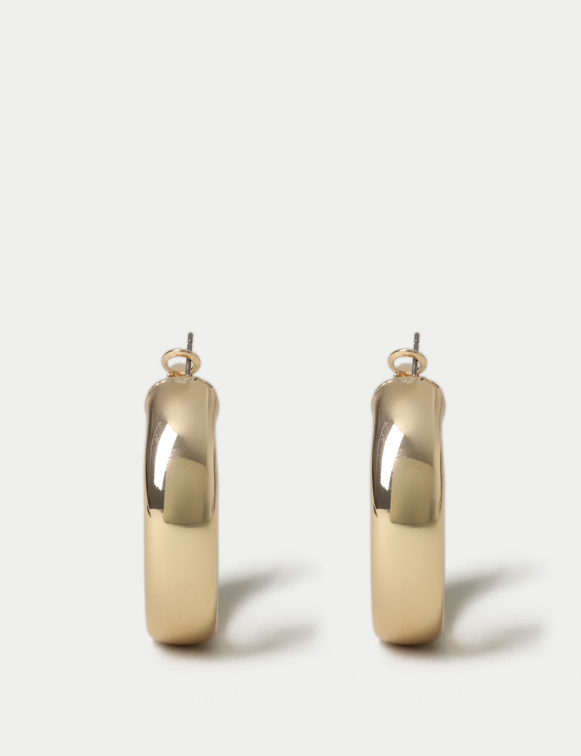 M&S Women's Gold Tone Bubble Hoop Earrings  Gold