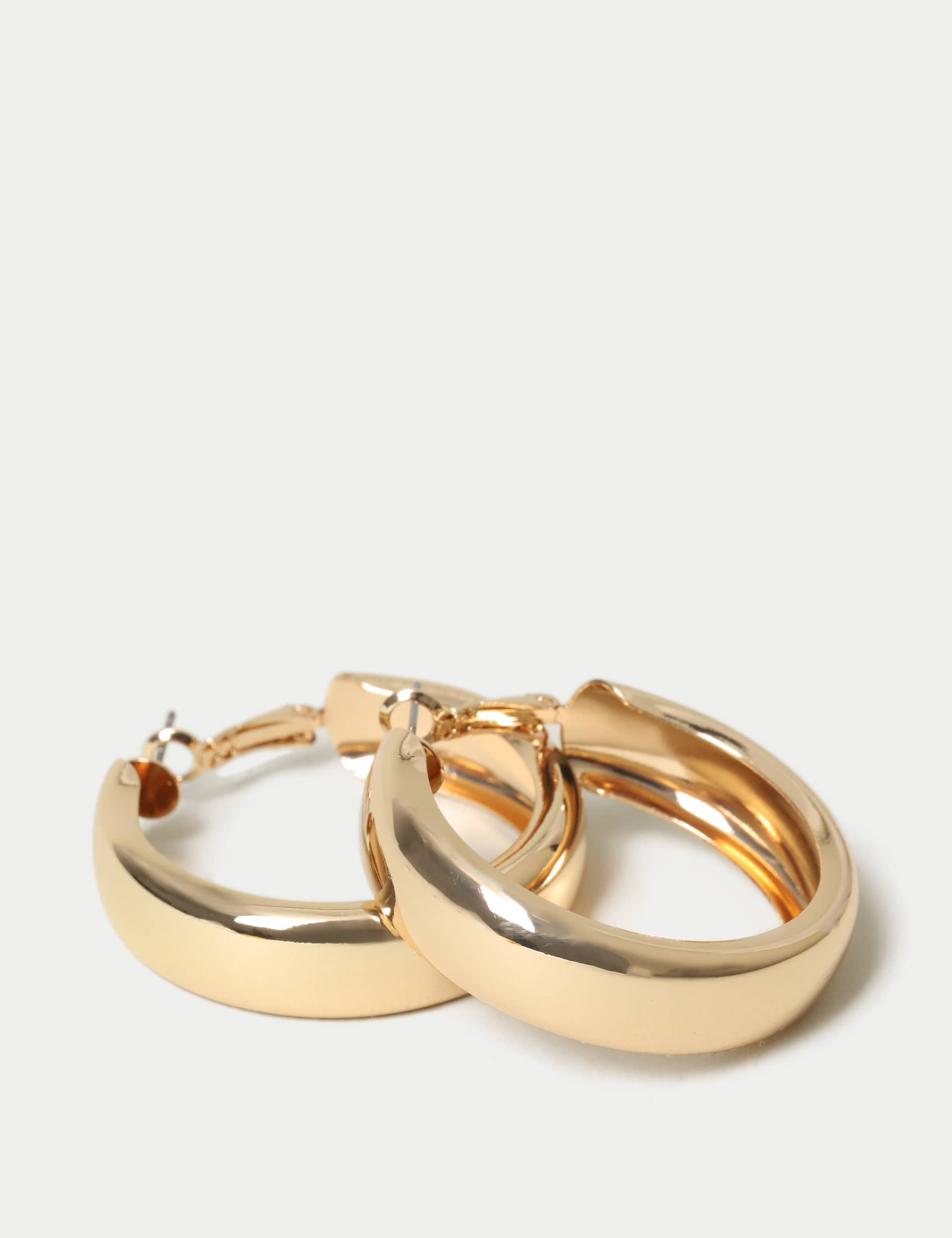 M&S Collection Women's Gold Tone Bubble Hoop Earrings, Gold