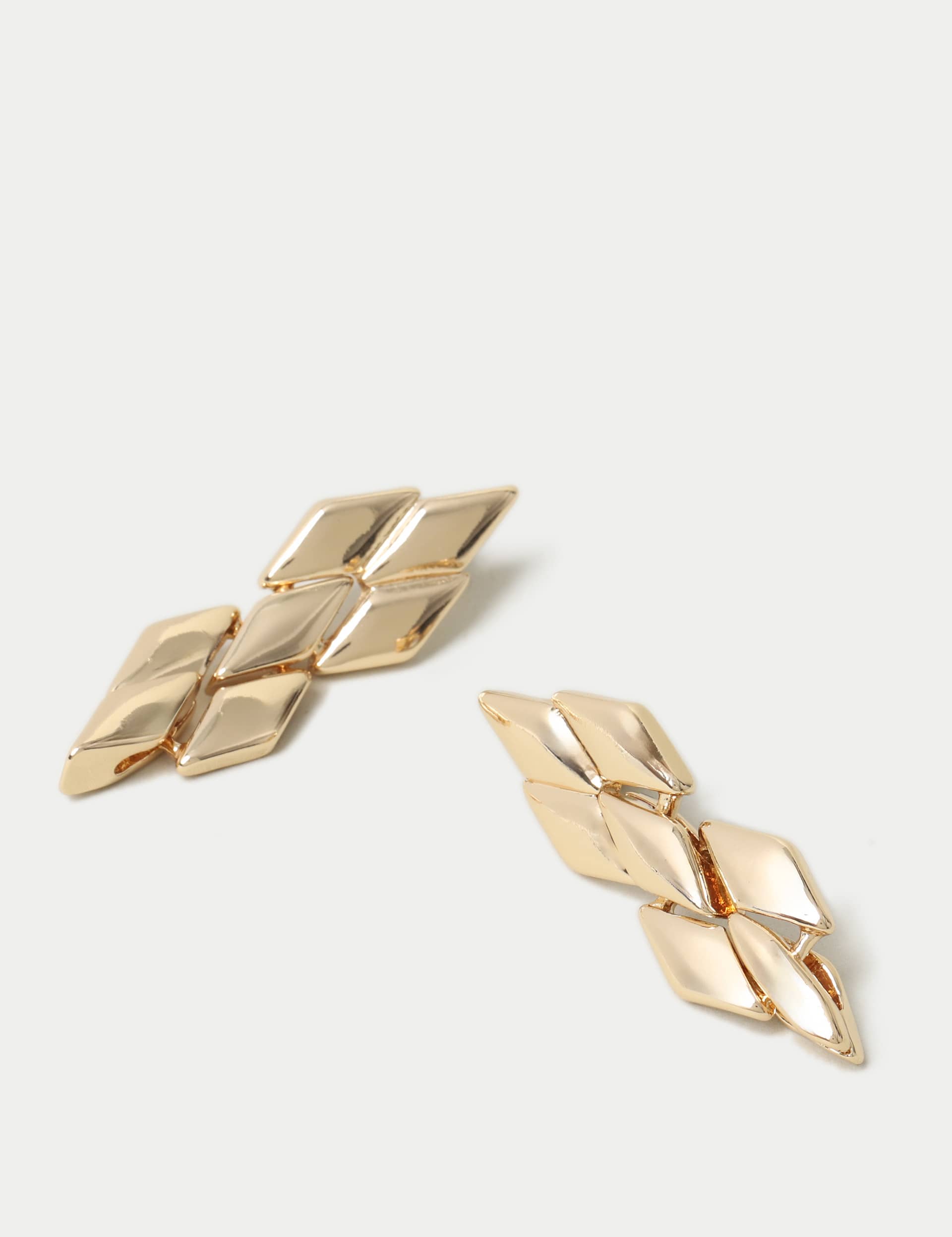 M&S Women's Diamond Shape Chain Link Drop Earring