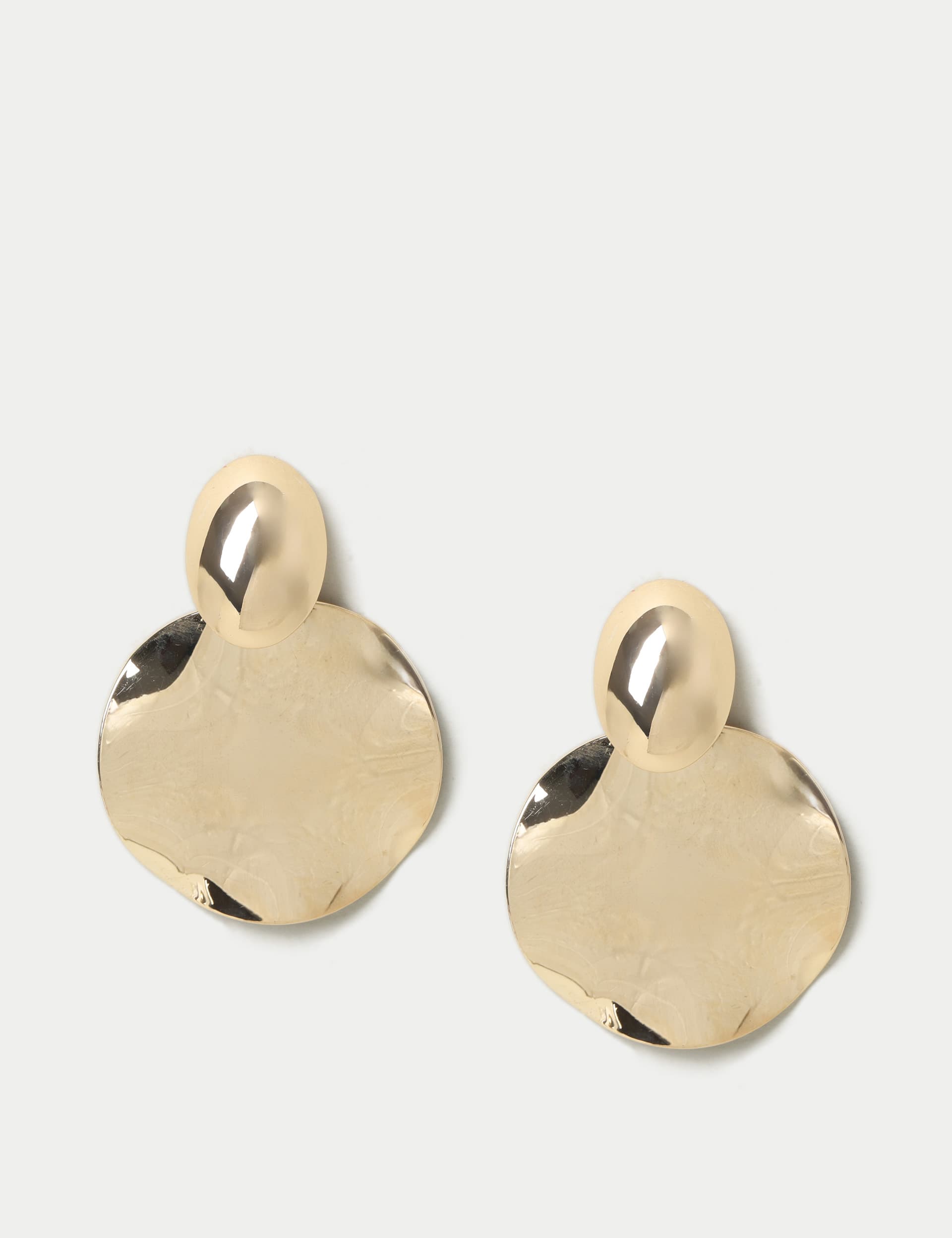 M&S Women's Gold Large Circle Drop Earrings  Gold