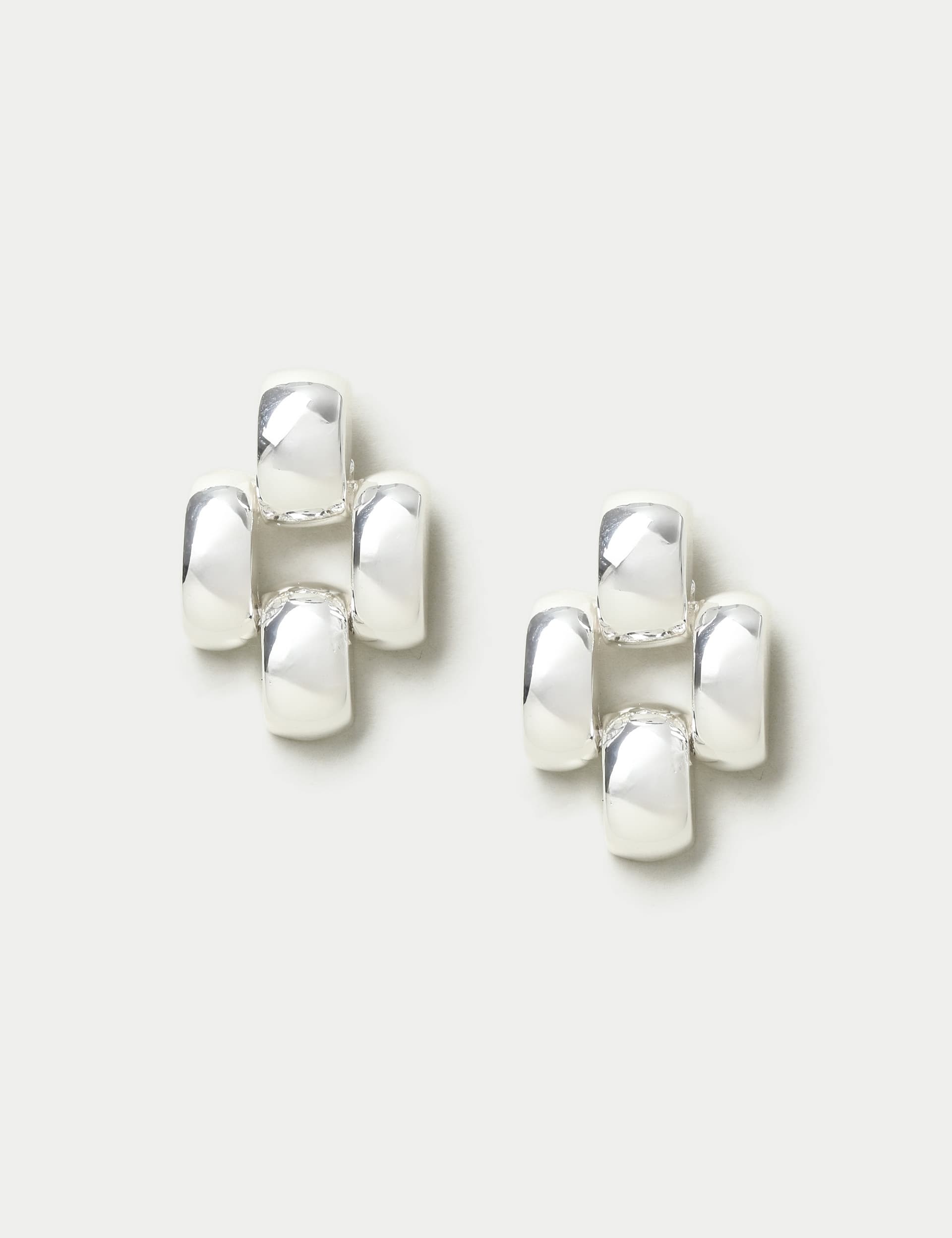 M&S Women's Link Small Stud Earrings
