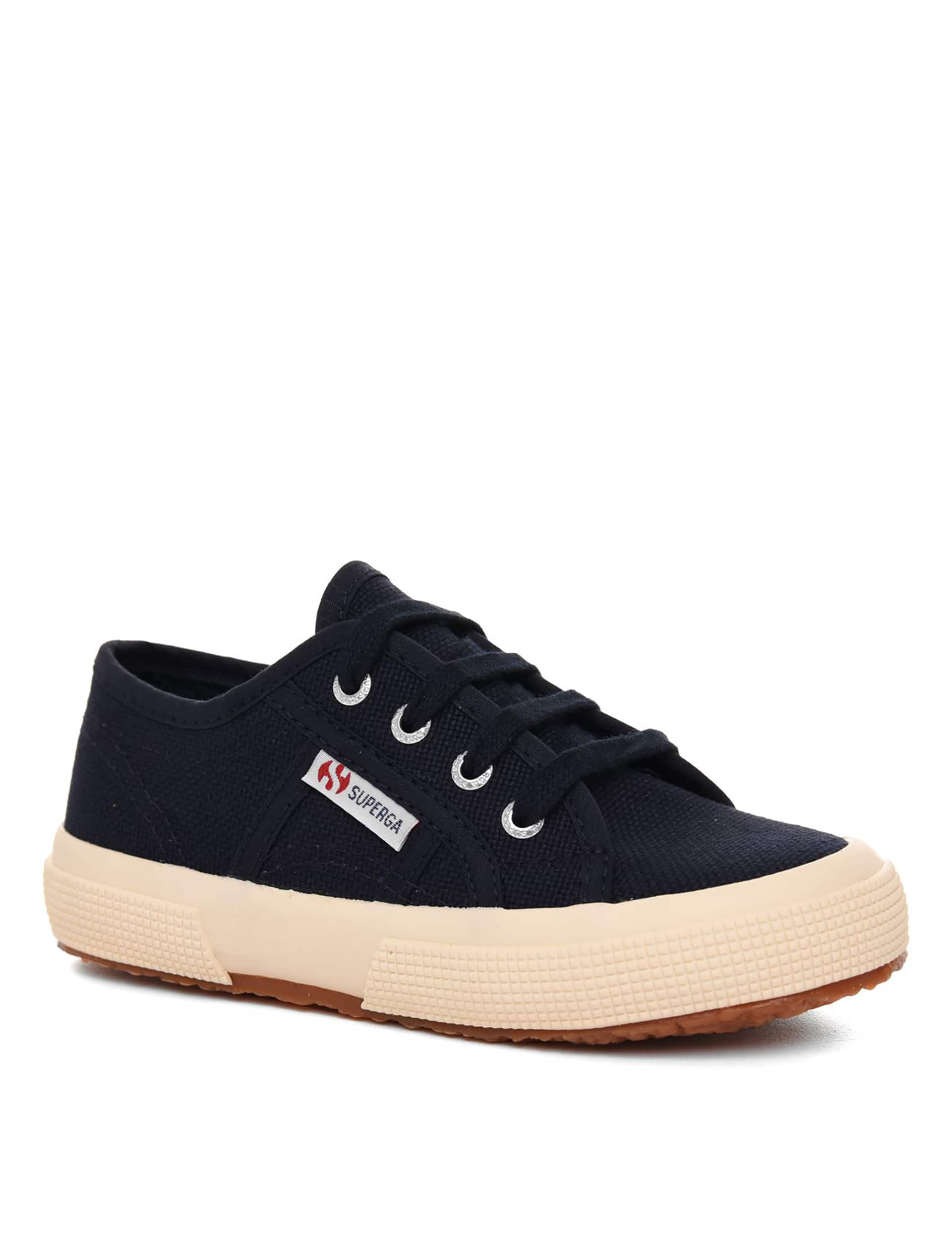 Superga Kids 2750 Jcot Classic Lace Up Trainers ( 10 Small - 3.5 Large) - 12.5S - Navy, White,Navy