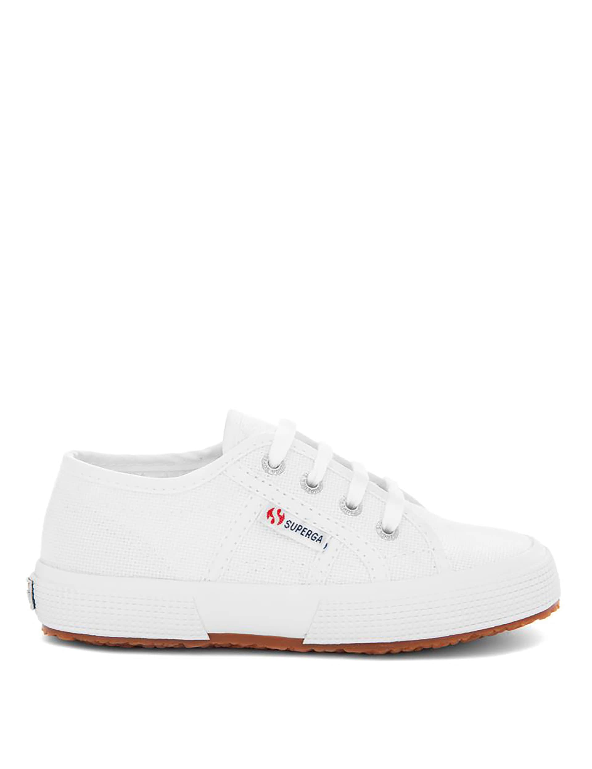 Superga Kids 2750 Jcot Classic Lace Up Trainers ( 10 Small - 3.5 Large) - 11 S - White, White,Pink,N