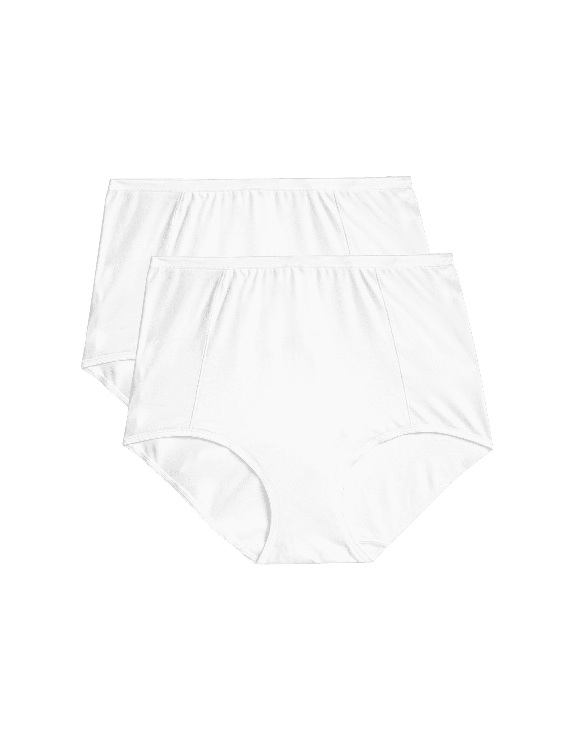 M&S Collection Women's 2 Pack Firm Control Full Briefs - 16 - White/White, Rose Quartz,Black,White/W