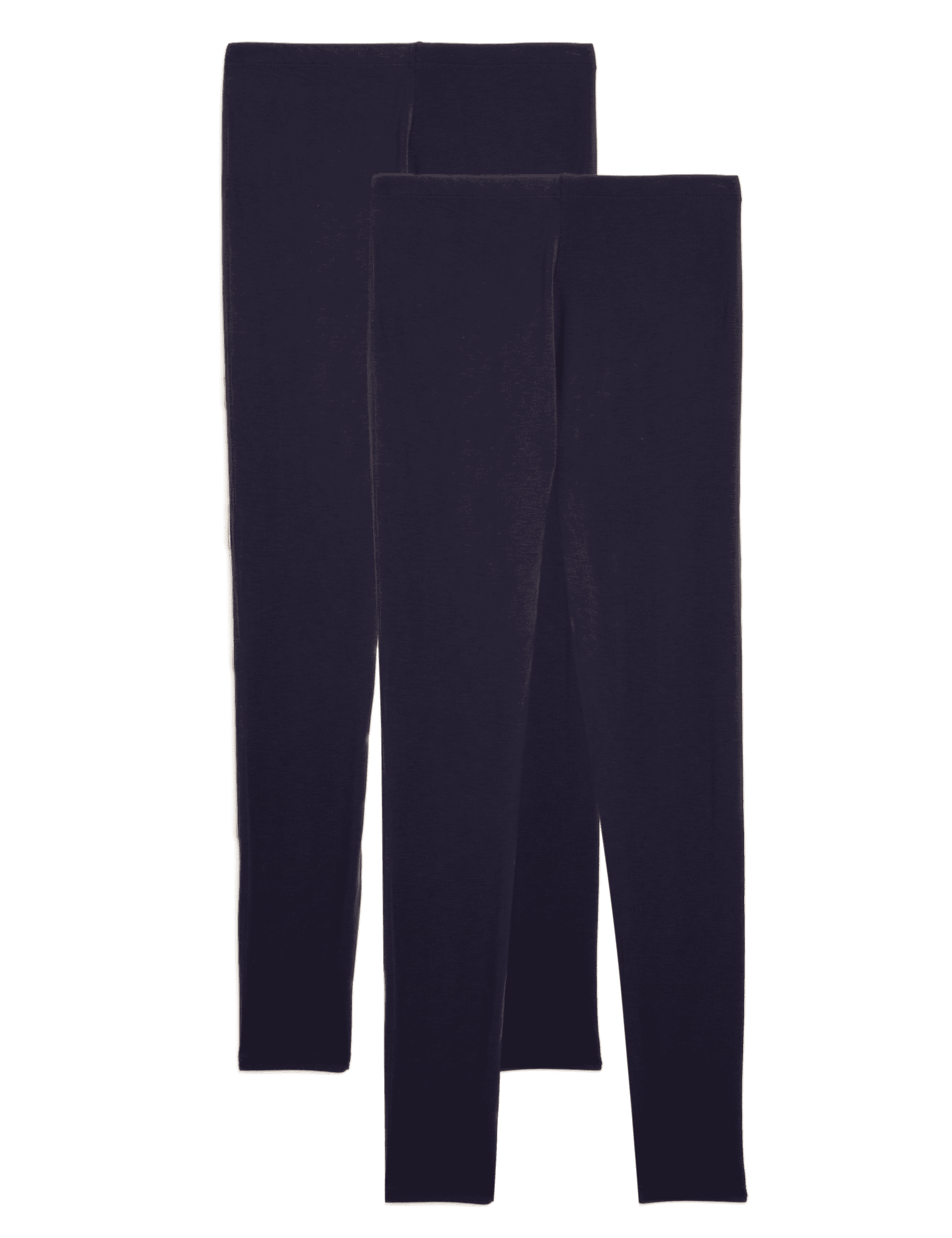 M&S Collection Women's 2 Pack Heatgen Thermal Leggings - 12 - Navy Mix, Black,Navy Mix