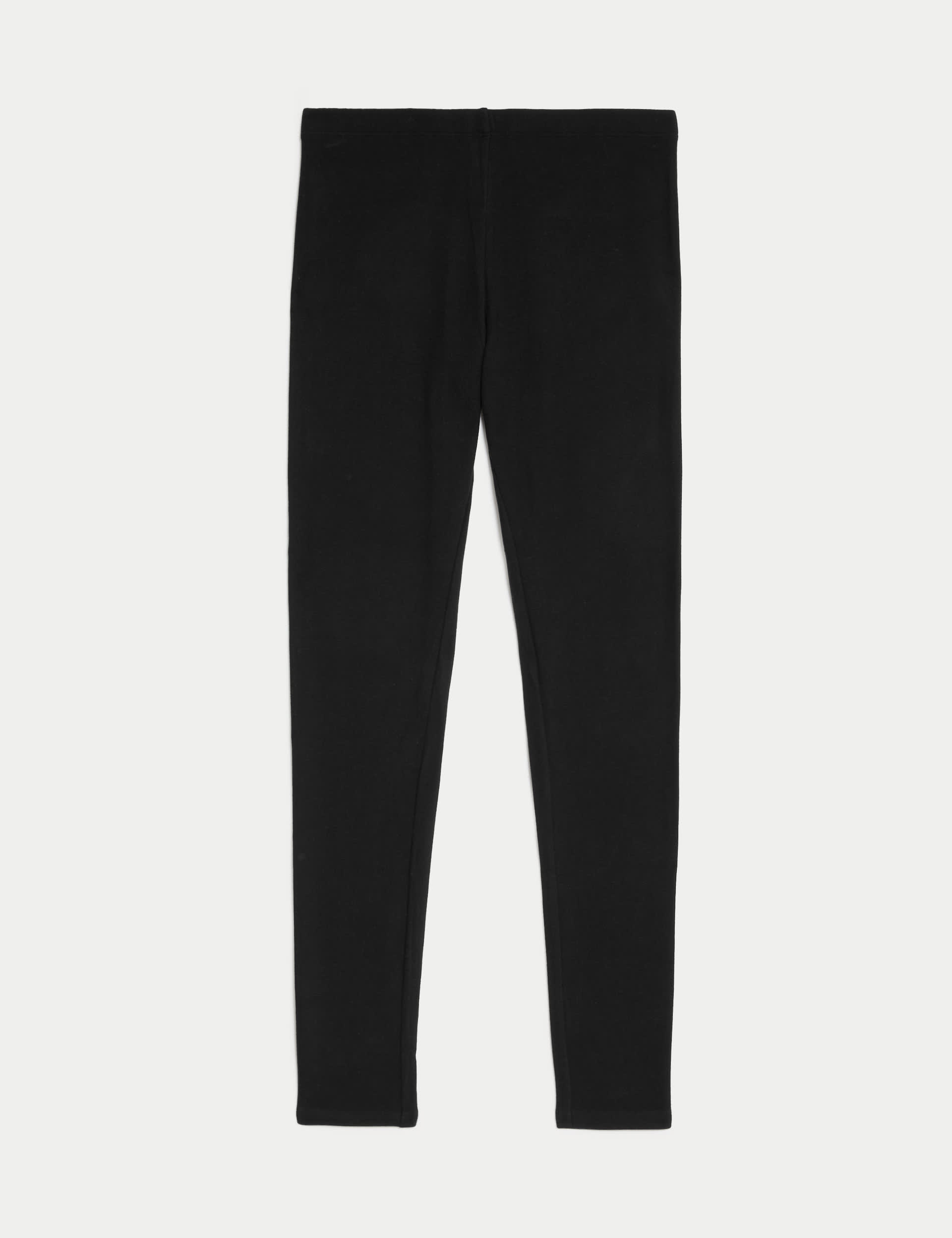 M&S Women's Heatgen Medium Fleece Thermal Leggings - 6 - Black, Grey Mix,Black,Navy