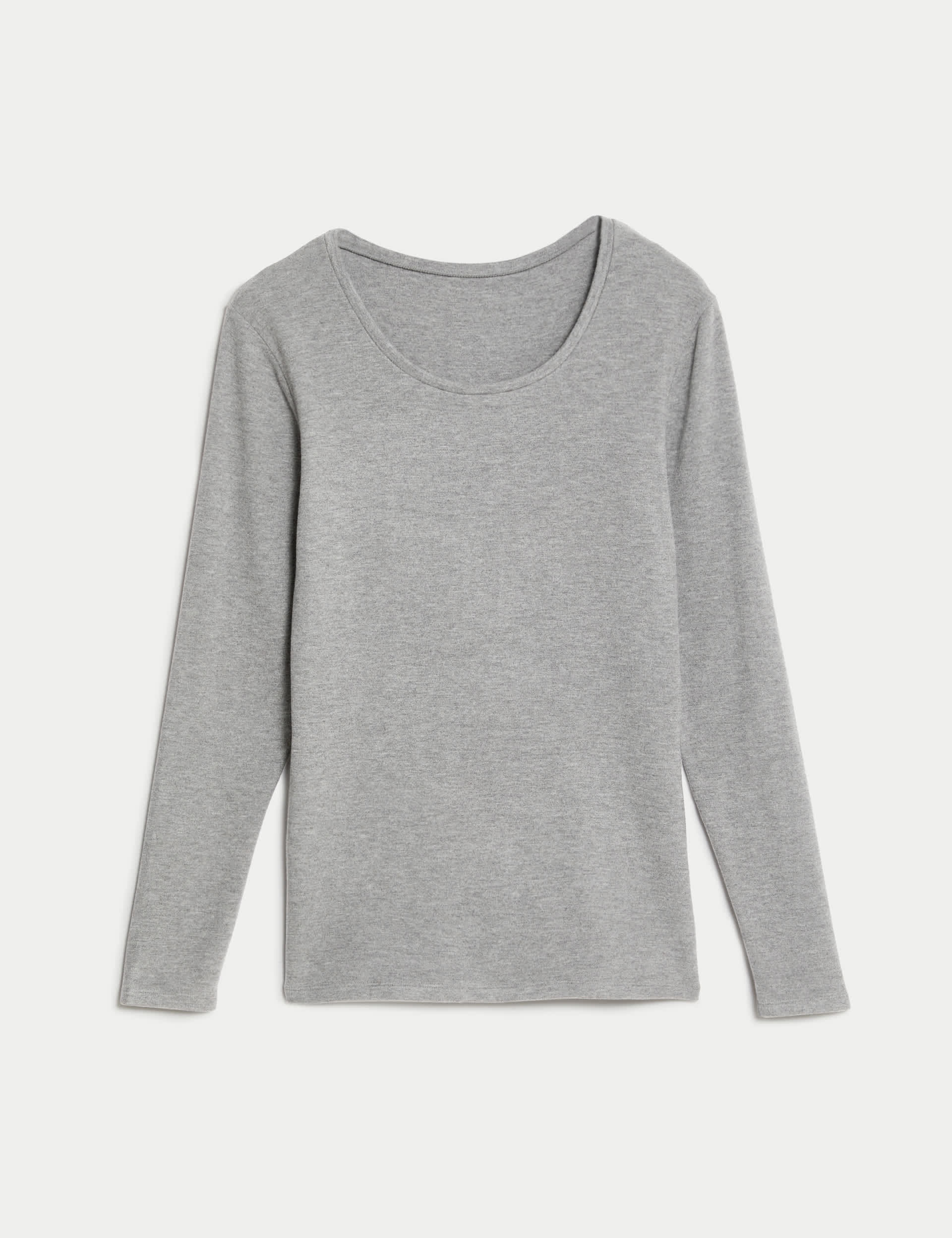 M&S Women's Heatgen Medium Fleece Thermal Top - 8 - Mid Grey, Mid Grey,Navy,Light Cream,Black,Rose 