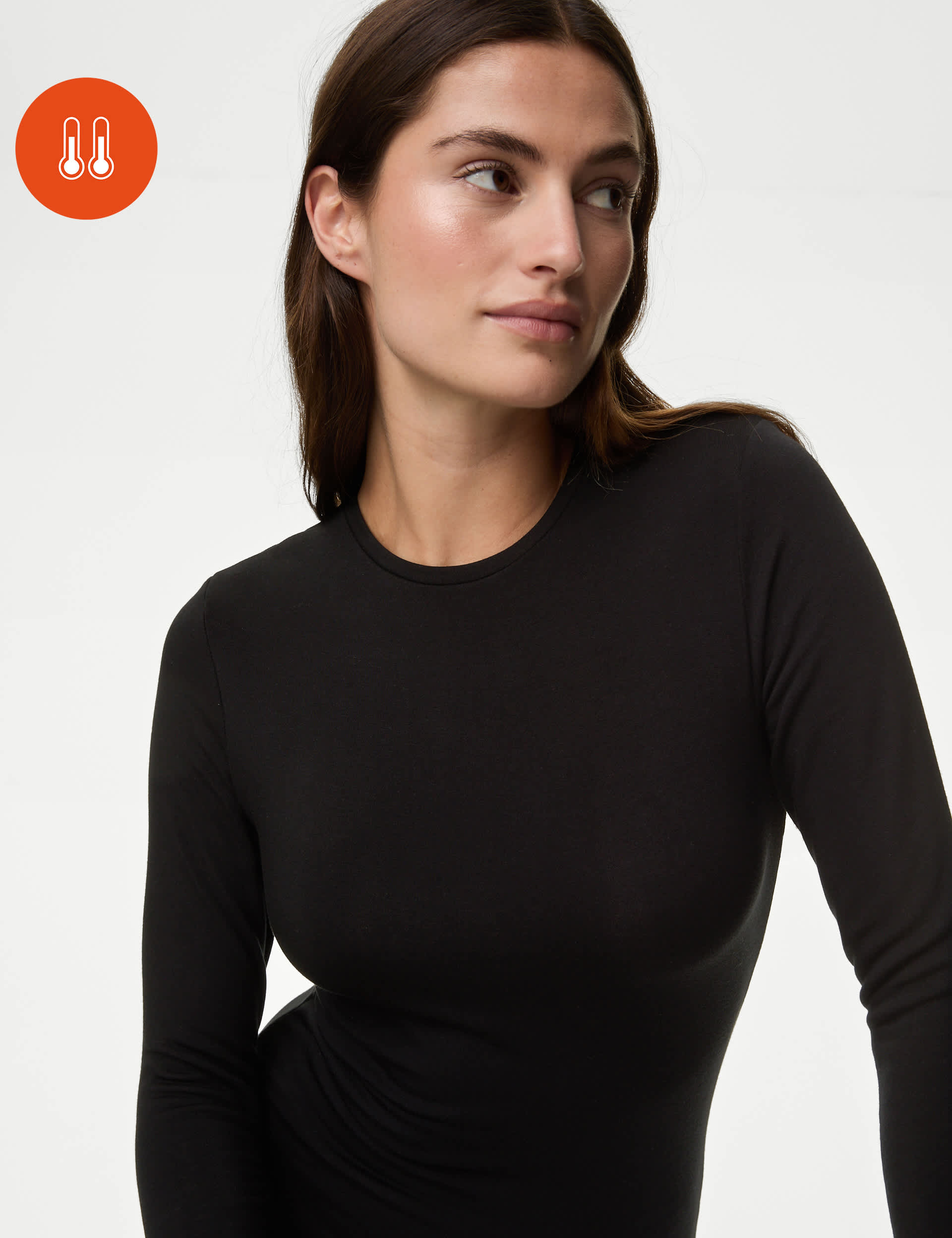 M&S Women's Heatgen  Medium Thermal Crew Neck Top