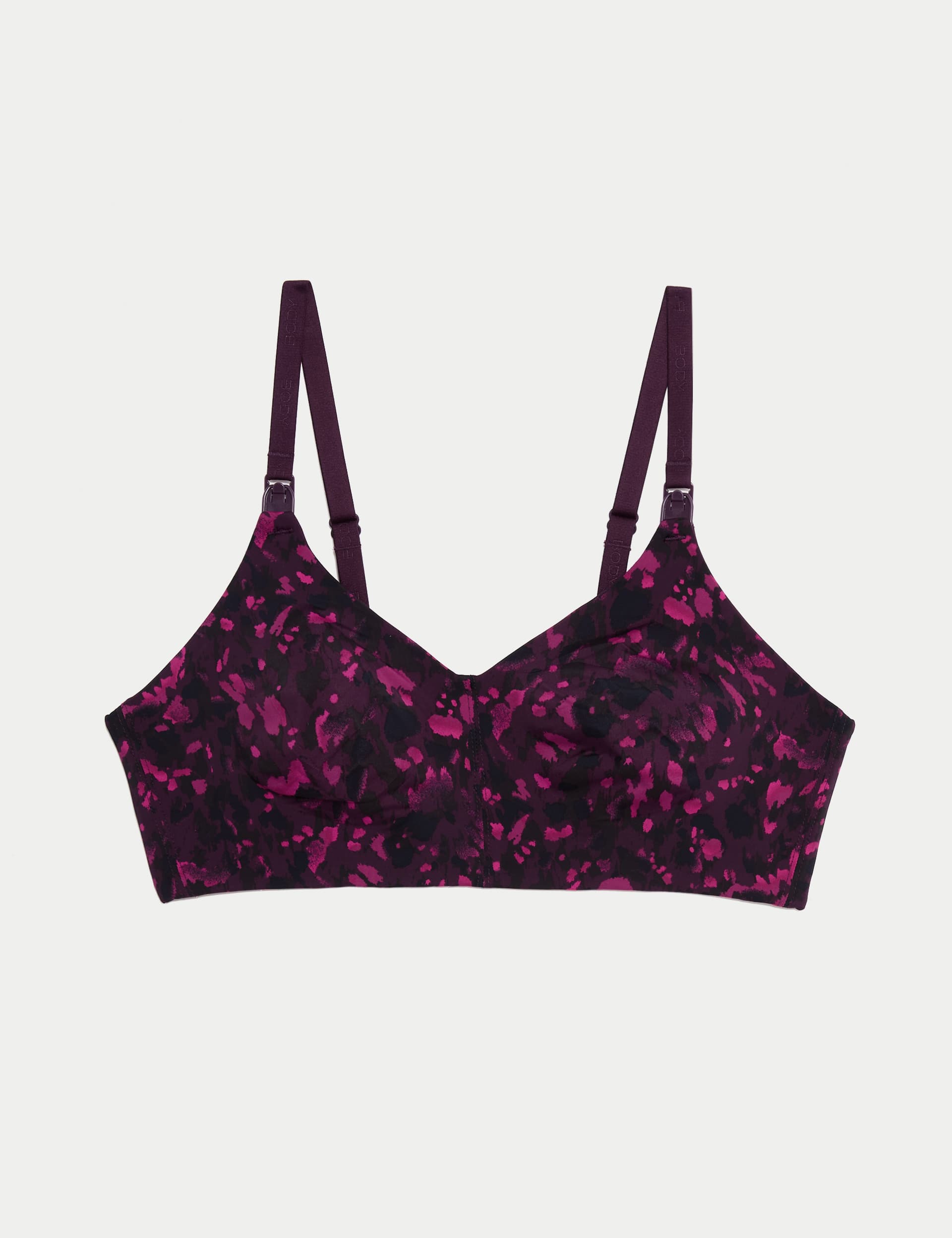 Body By M&S Women's Flexifit Non Wired Nursing Bra (A-H) - 34E - Blackcurrant, Blackcurrant