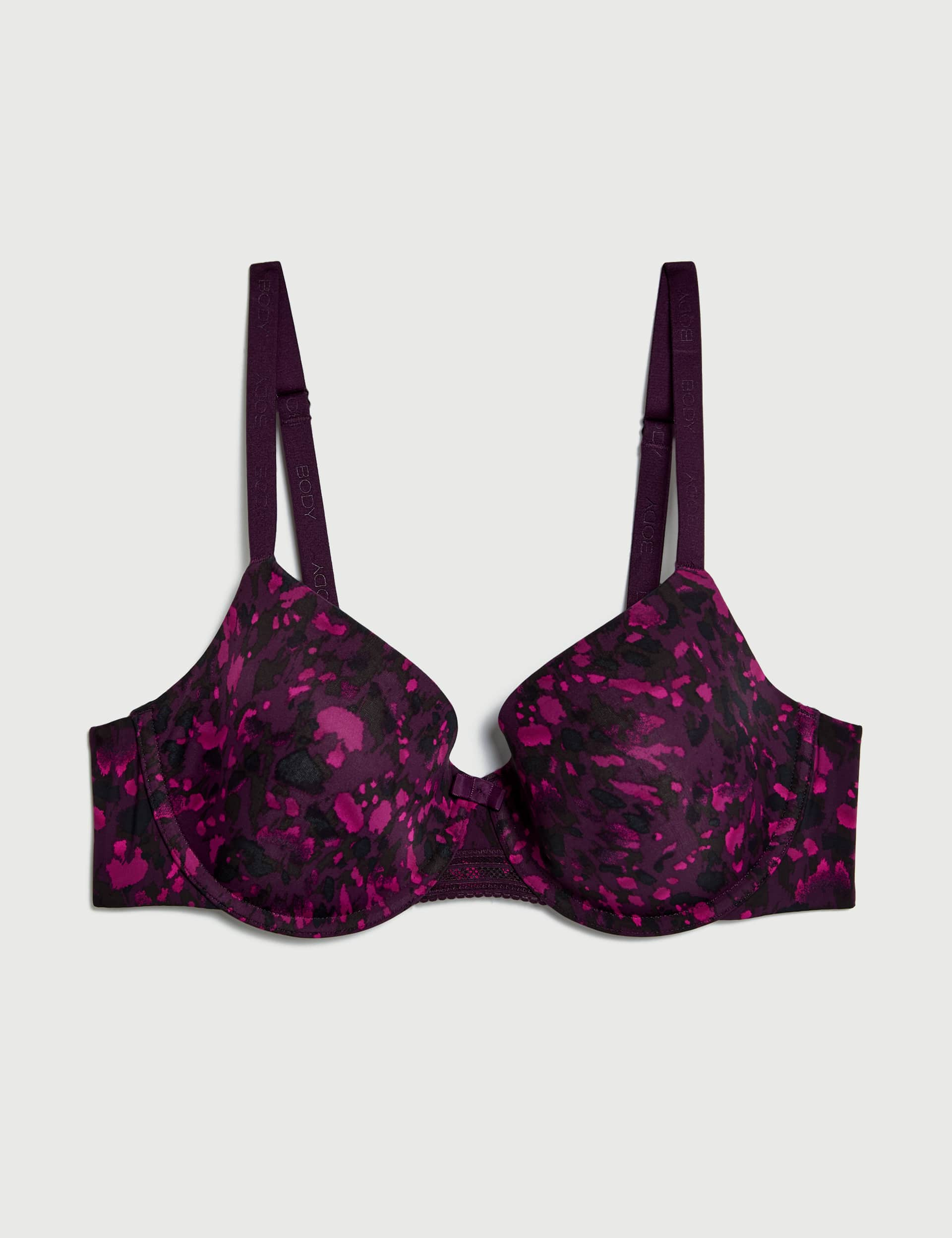 Body By M&S Women's Flexifit Floral Full Cup T-Shirt Bra A-E - 34E - Blackcurrant, Blackcurrant