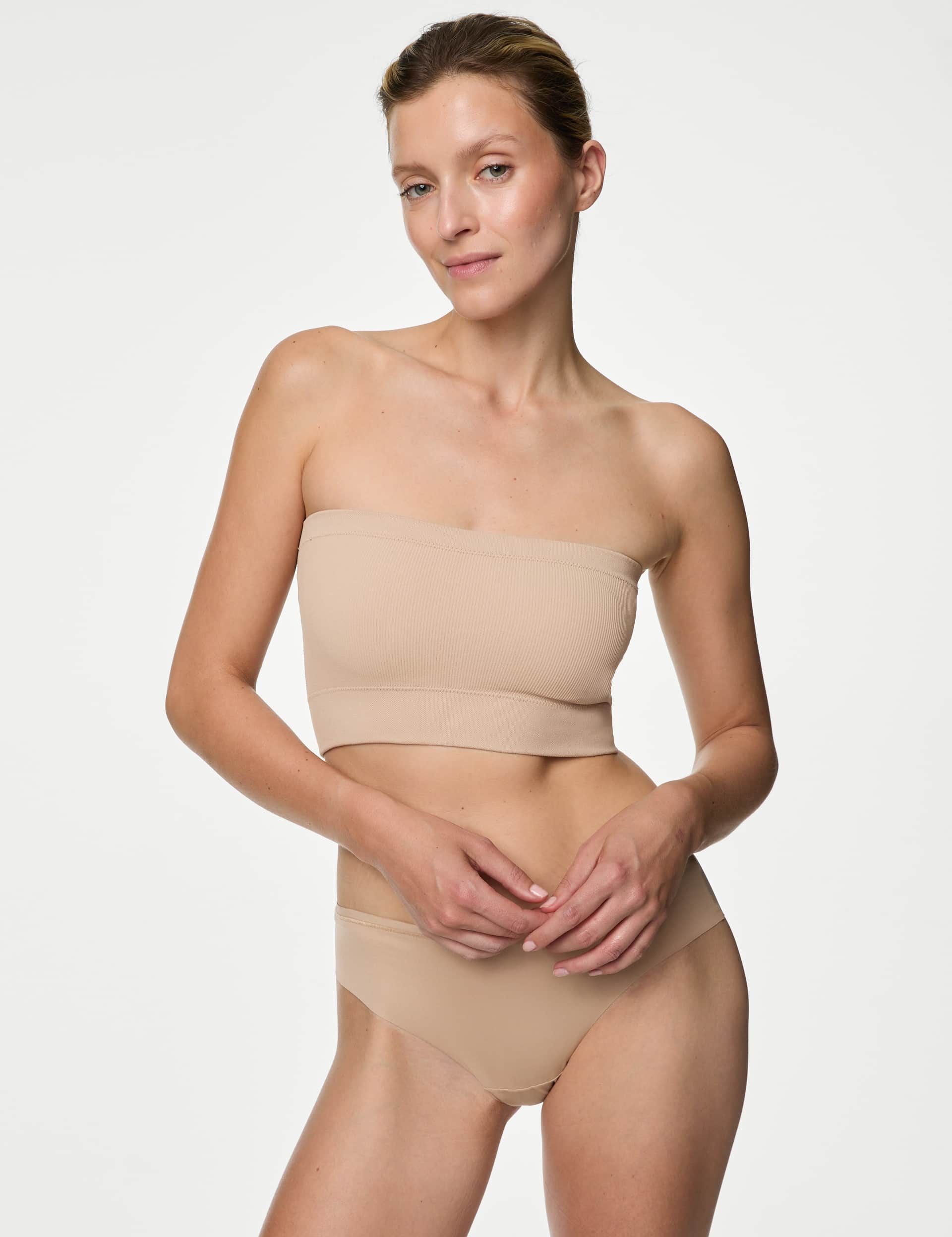 M&S Women's Seamless Non Wired Bandeau Bra