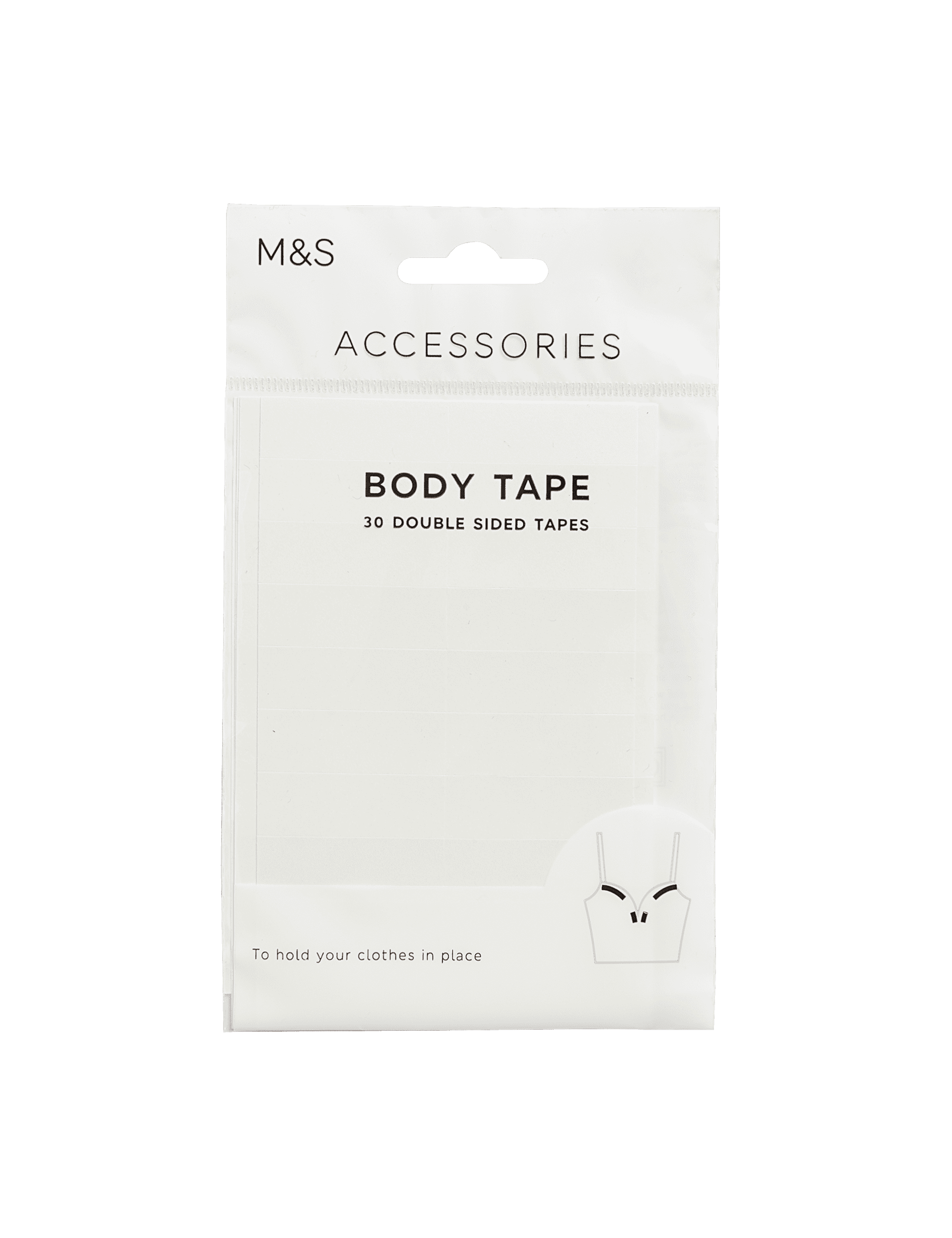 M&S Collection Women's Double Sided Body Tape - Clear, Clear