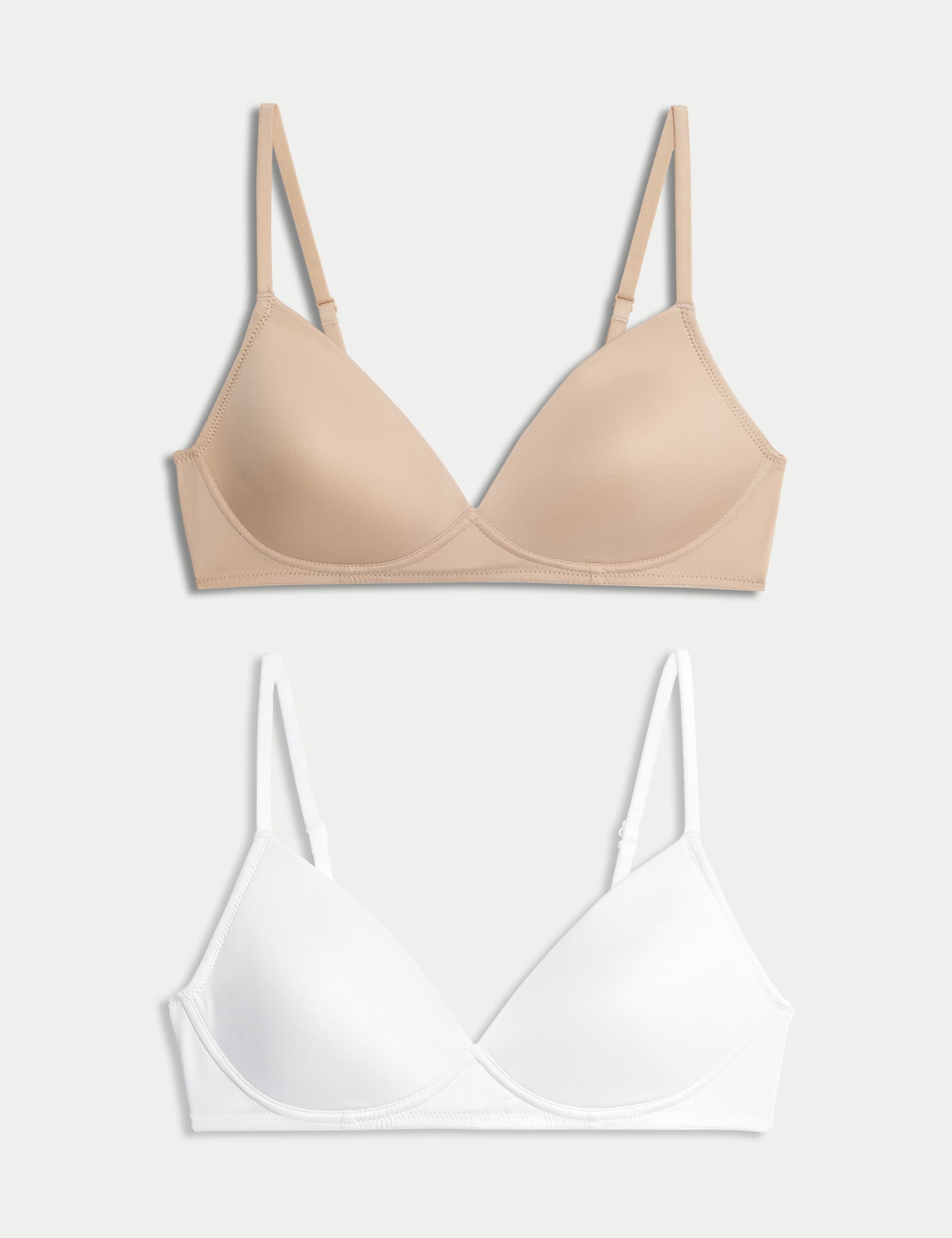 M&S Neutrals Women's 2pk Non Wired First Bras AA-D