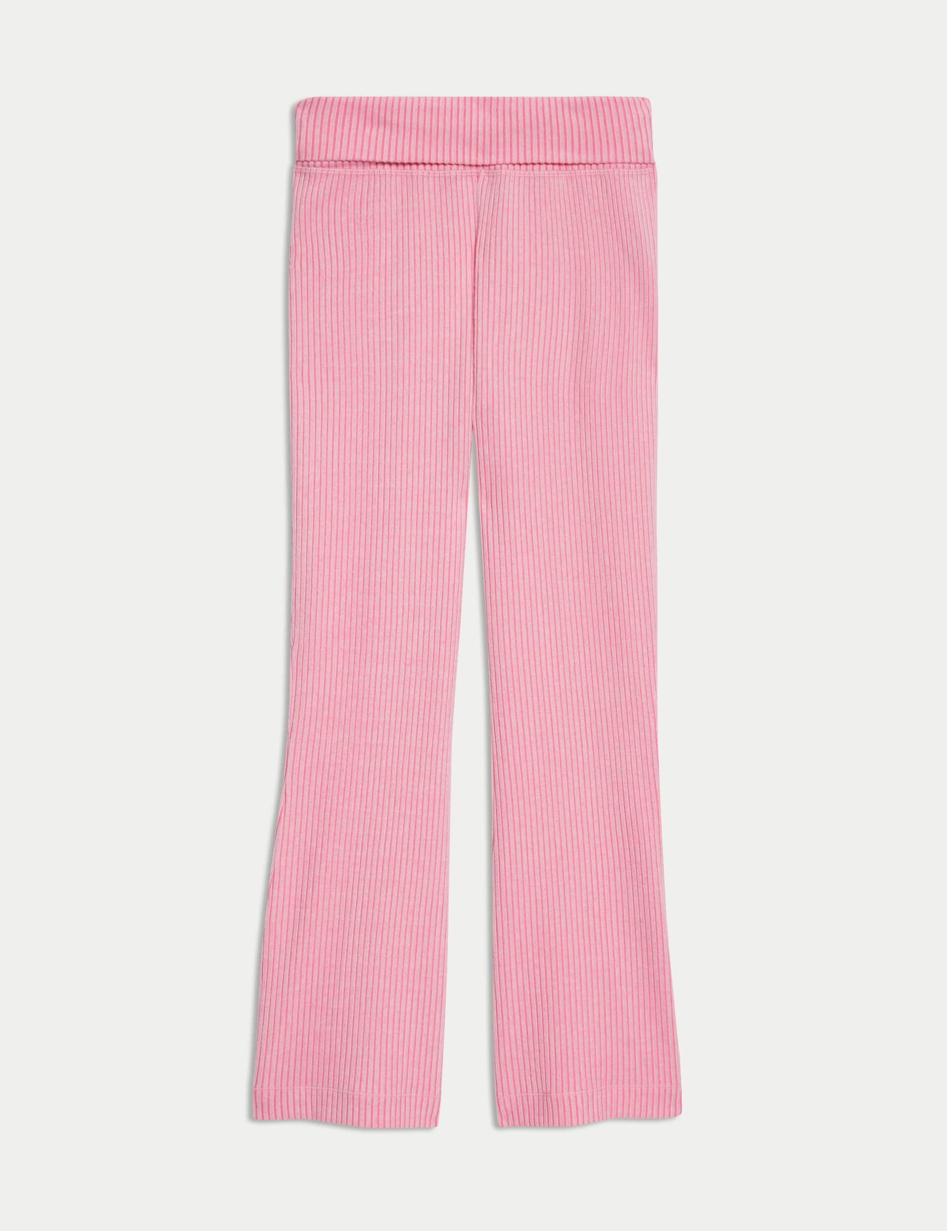 B By Boutique Women's Ribbed Pyjama Bottoms - Shocking Pink, Sable,Shocking Pink