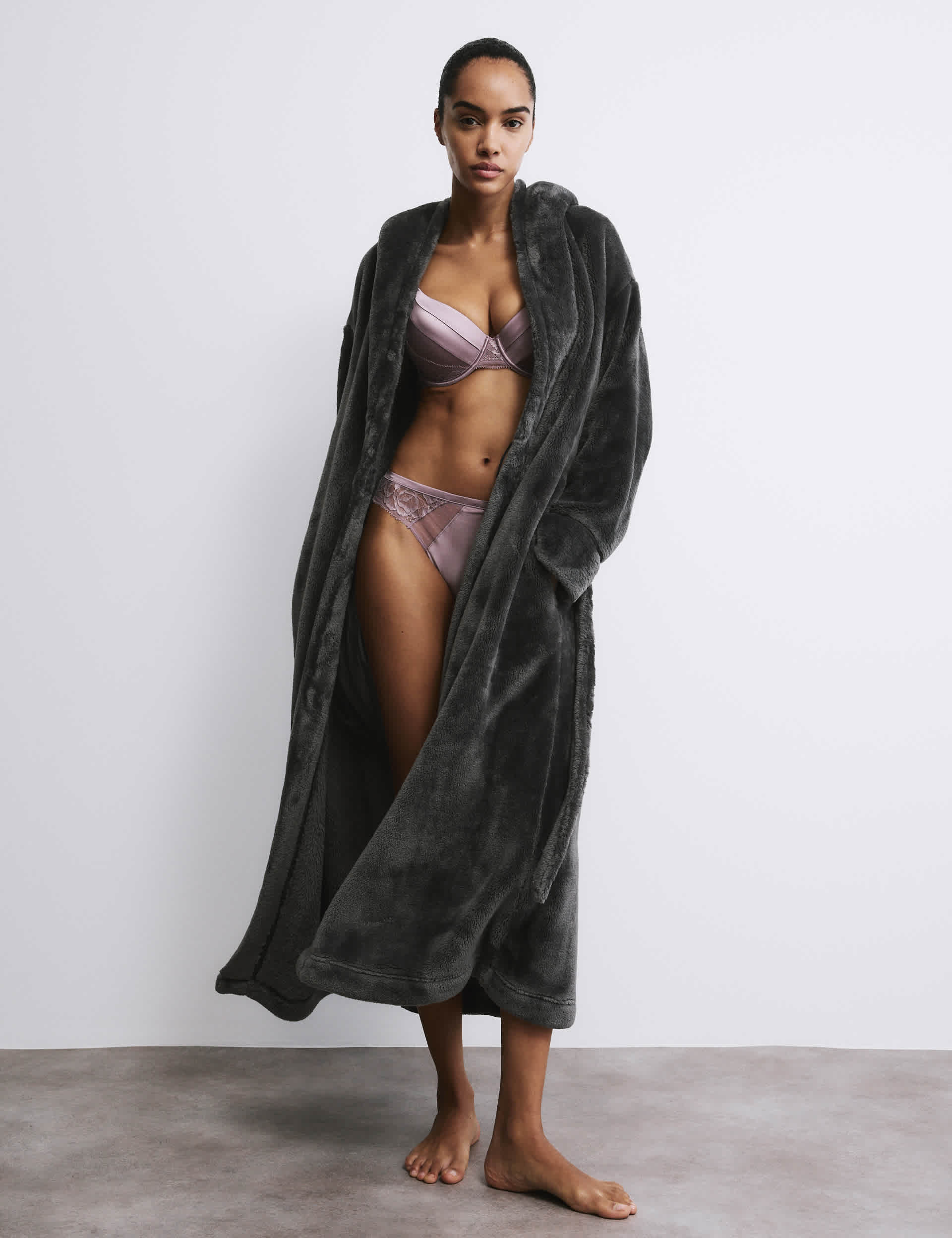 Rosie Women's Fleece Hooded Dressing Gown